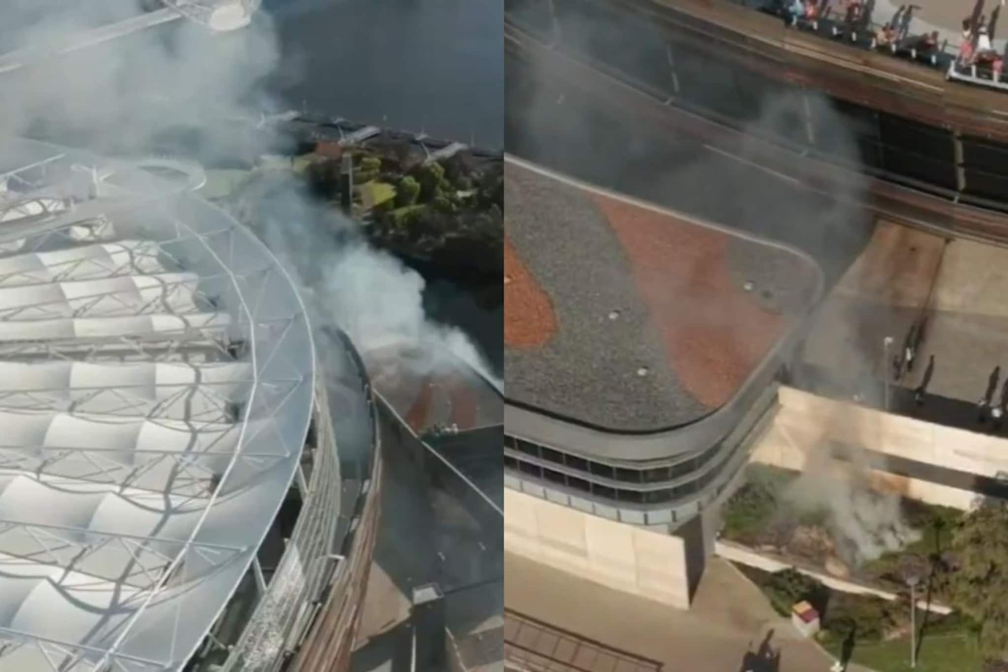 ऑस्ट्रेलियातील स्टेडियममध्ये आग, बाबर-स्मिथ मैदानात असतानाच धुराचे लोट, Video