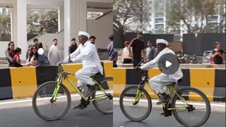 Pune Grand Tour 2026: 'आप्पांचा विषय लय हार्ड' पुण्यात सायकल स्पर्धेत 'ग्रँड एंट्री' मारणारे हेच ते बाळू आप्पा, म्हणाले...