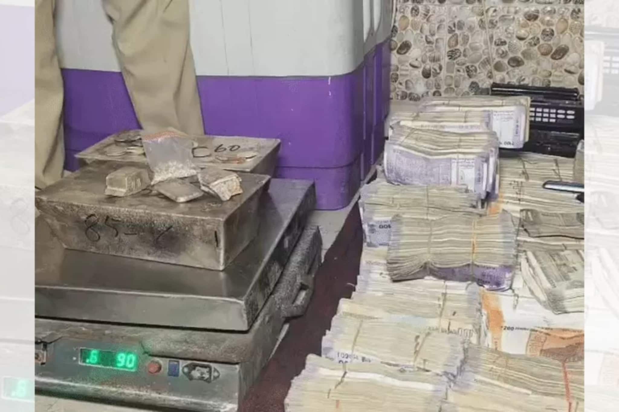 घरात पैशांचा डोंगर, चांदीचा खच; नोटा मोजताना मशीन तापली,पोलिसांचे हात दुखू लागले