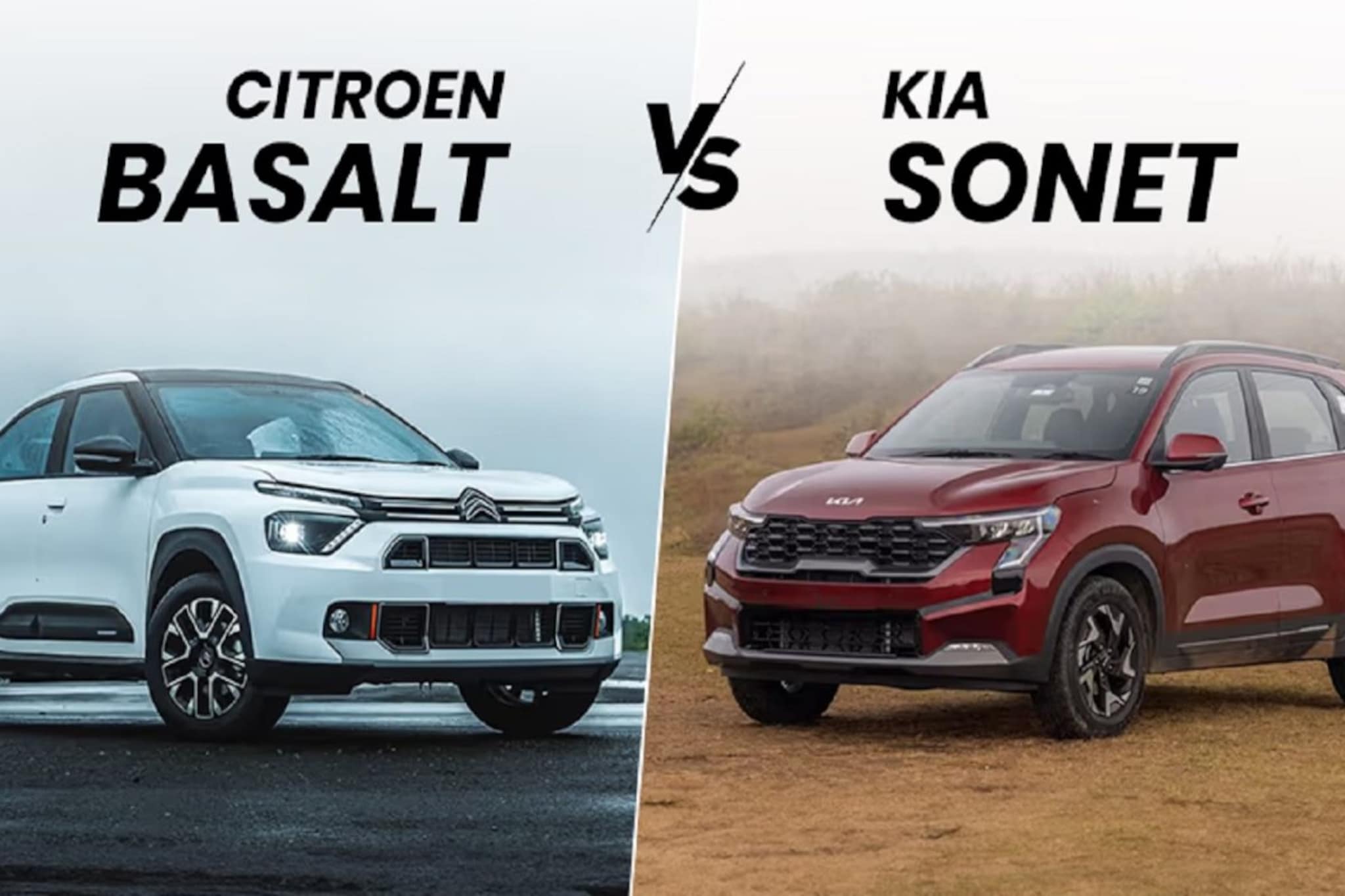 Citroen Basalt की Kia Sonet, फीचर्सच्या बाबतीत कोणती SUV बेस्ट? पाहा फरक