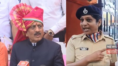 Girish Mahajan Apologizes After Female Officer Confronts Him Over Ambedkar Omission