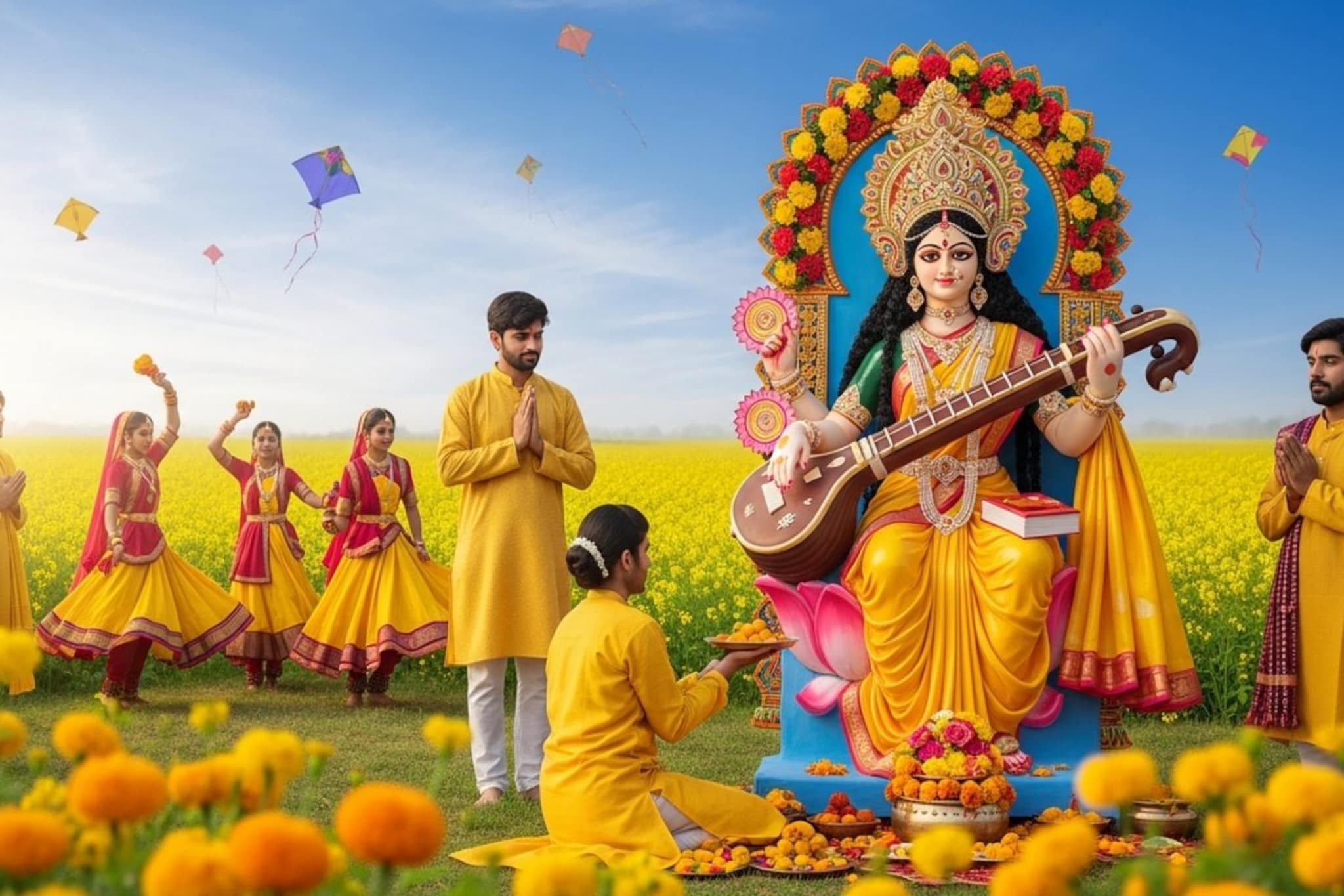 विद्येची देवता मुला-बाळांवर प्रसन्न होईल; वसंत पंचमीला घरी काय-काय करतात