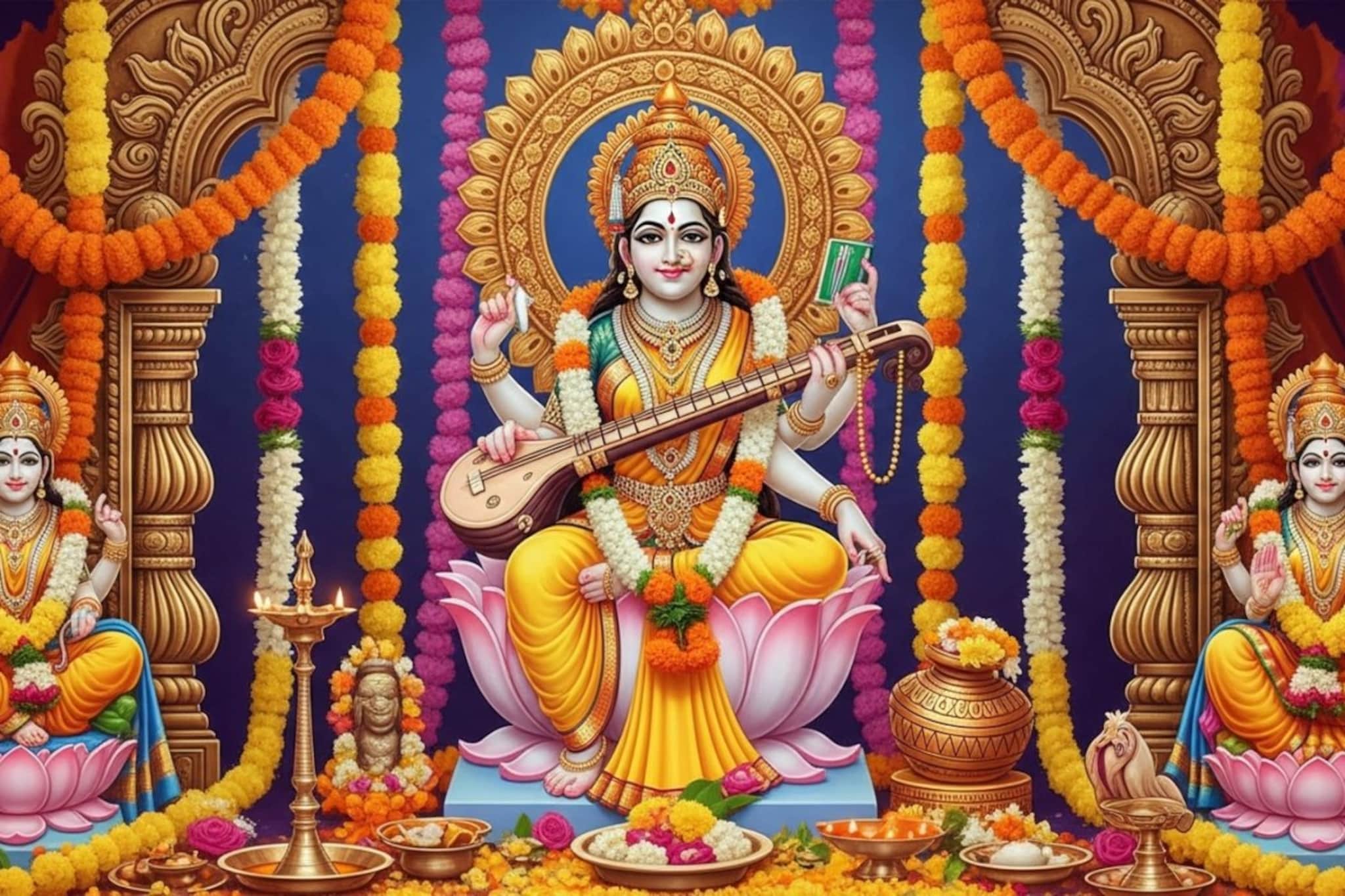 वसंत पंचमीची आज पूजा, 5 तासांचा शुभ मुहूर्त; सरस्वती पूजा विधी, मंत्र, पूजन पाहा वसंत पंचमीची आज पूजा, 5 तासांचा शुभ मुहूर्त; सरस्वती पूजा विधी, मंत्र, पूजन पाहा