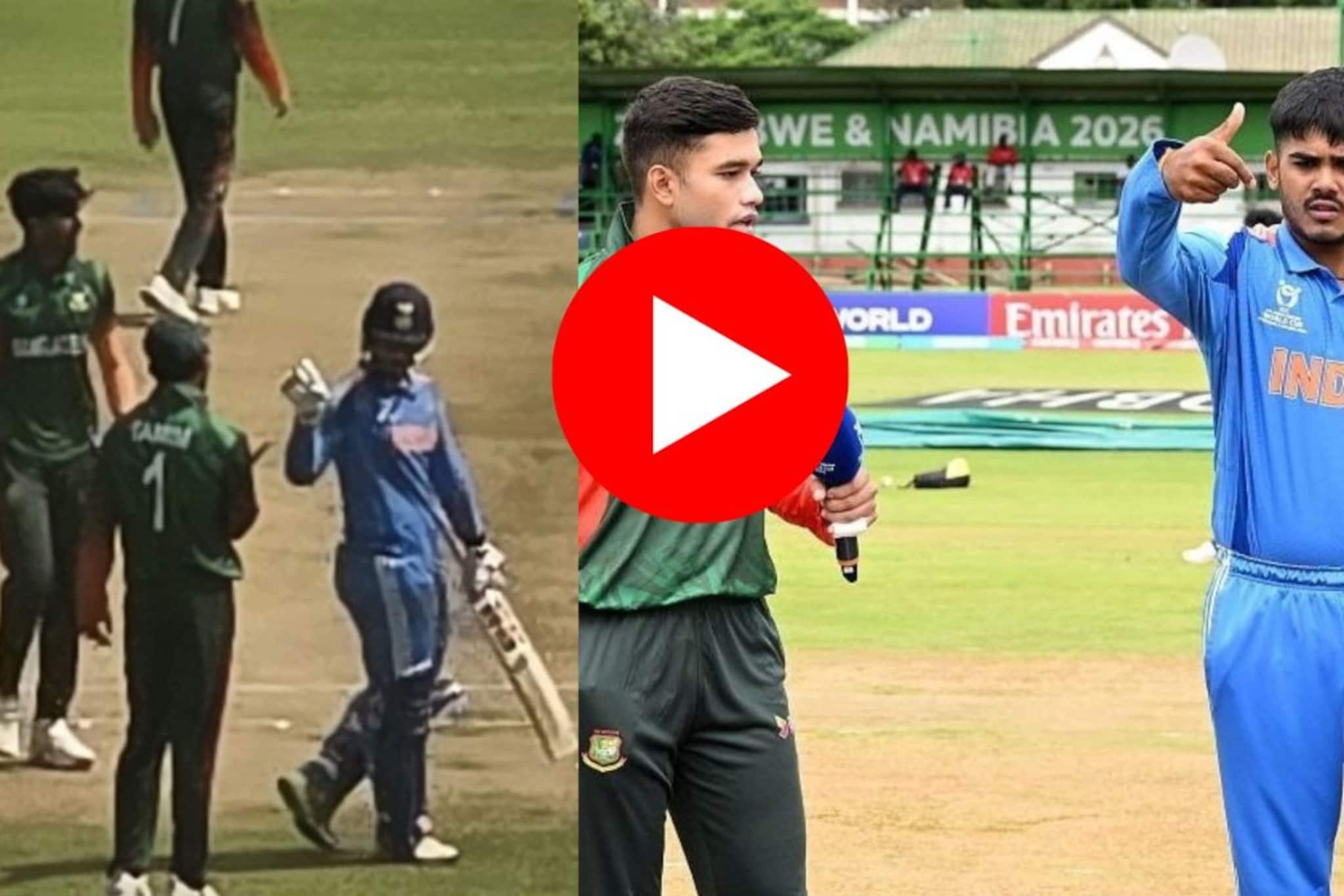 VIDEO : LIVE सामन्यात हायव्होल्टेज ड्रामा, बांगलादेशच्या कॅप्टनचा आयुषसोबत राडा