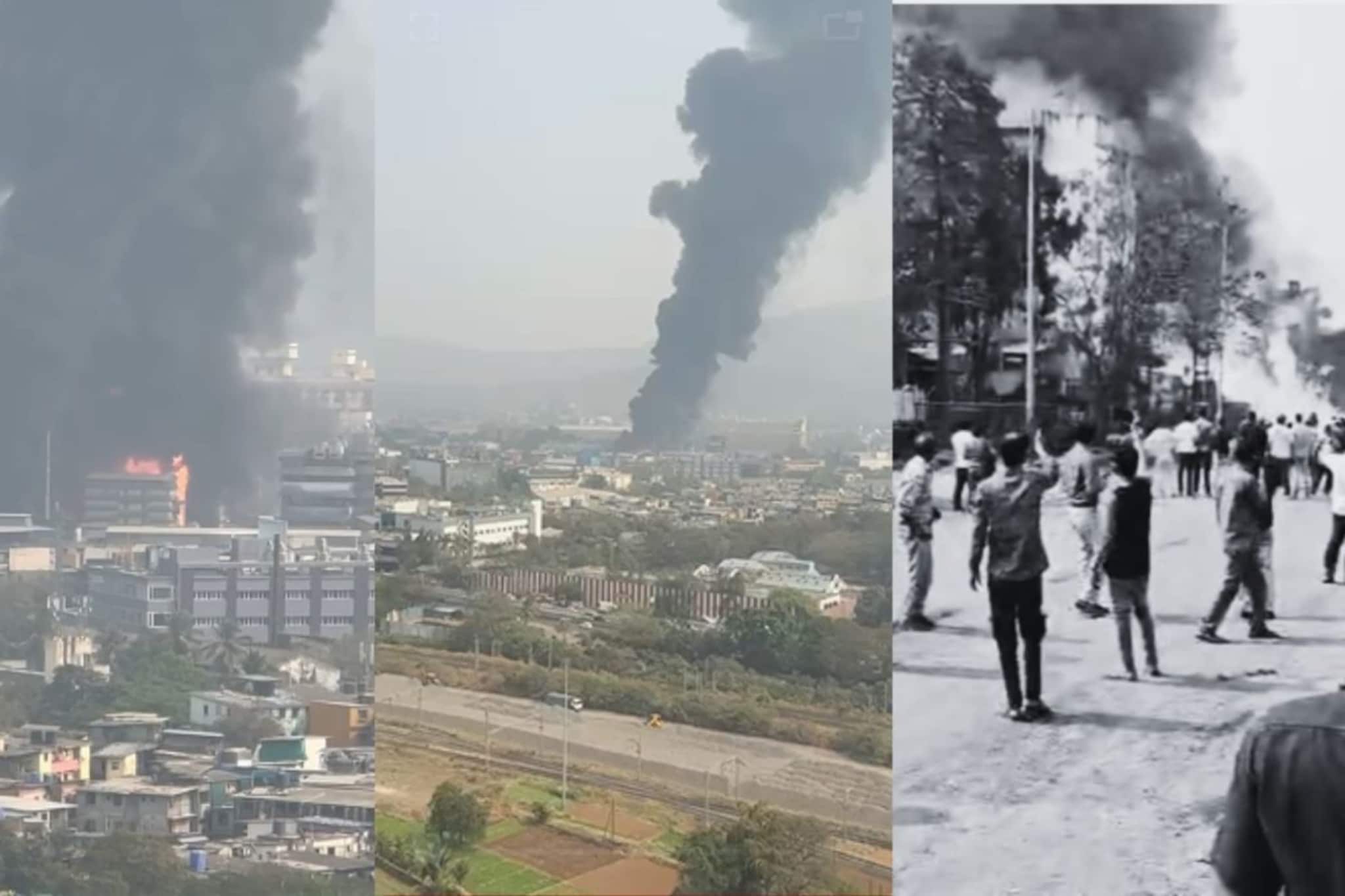 Navi Mumbai:महापे MIDCमध्ये अग्नितांडव, इमारती एवढ्या उंच उडाल्या आगीच्या ज्वाळा