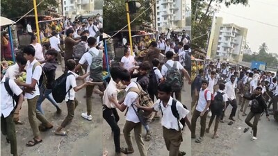 पुणे में स्कूली बच्चों की WWE-शैली की लड़ाई वायरल: सड़क पर मारपीट से किशोर अपराध की चिंता बढ़ी.