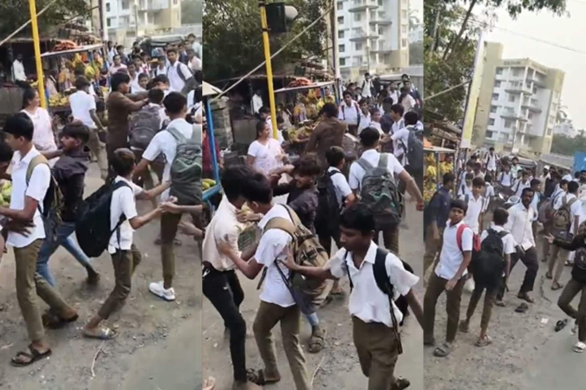 पुण्यात शाळकरी पोरांची WWE मॅच, भररस्त्यात फ्रीस्टाईल हाणामारी, घटनेचा VIDEO