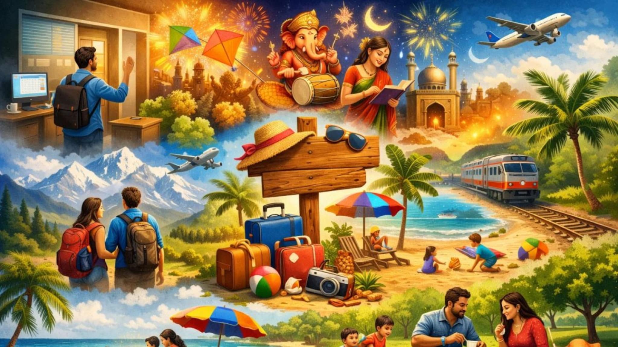 Long Weekends: 2026 मध्ये काम कमी, सुट्ट्या जास्त; लॉन्ग वीकेंड्सने भरलेलं वर्ष, मस्त फिरण्याचे प्लॅनिंग सुरू करा