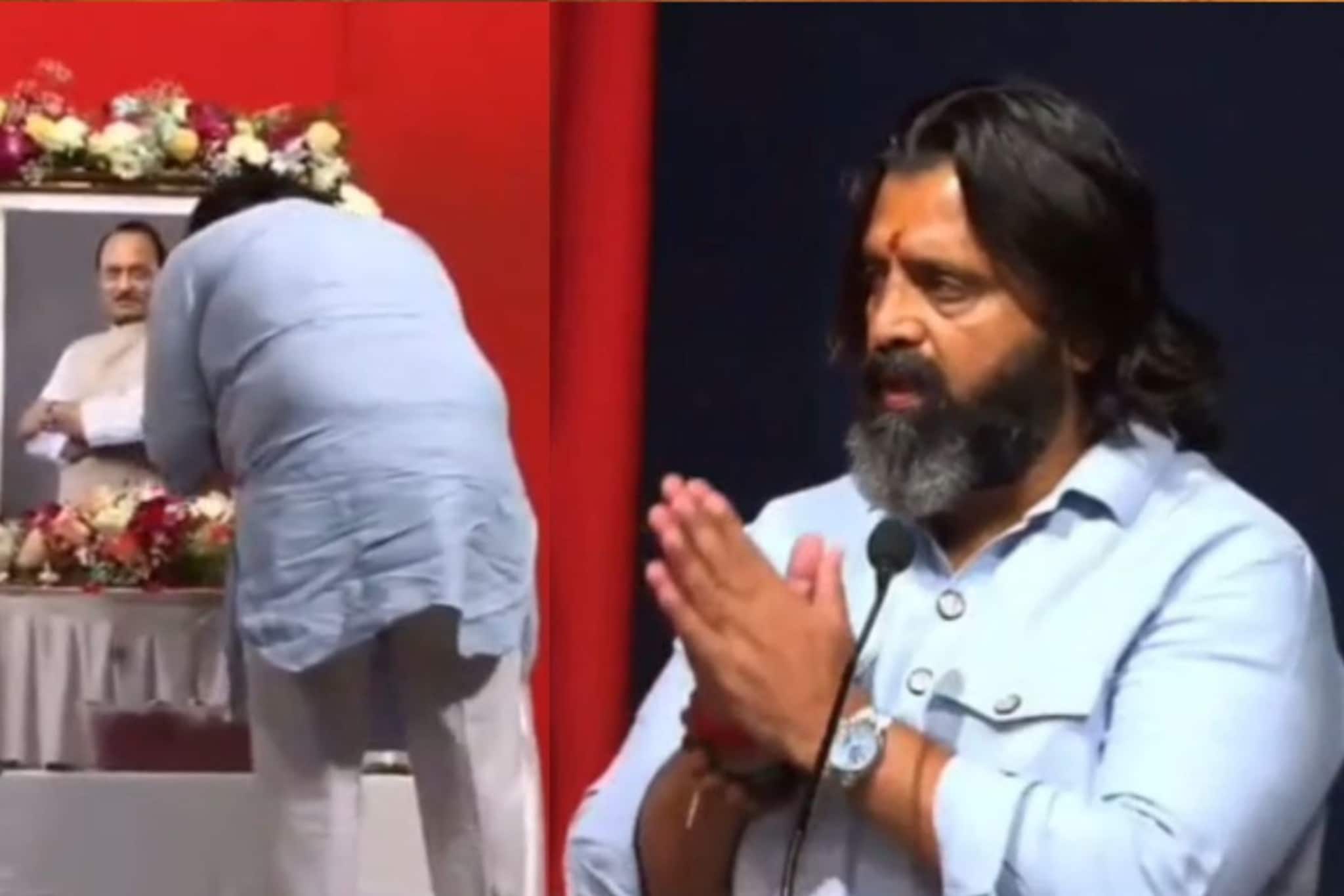 दादा माफ करा, पहाडासारखा कट्टर विरोधकही अजितदादांसाठी रडला, ४० सेकंदात मंच सोडला