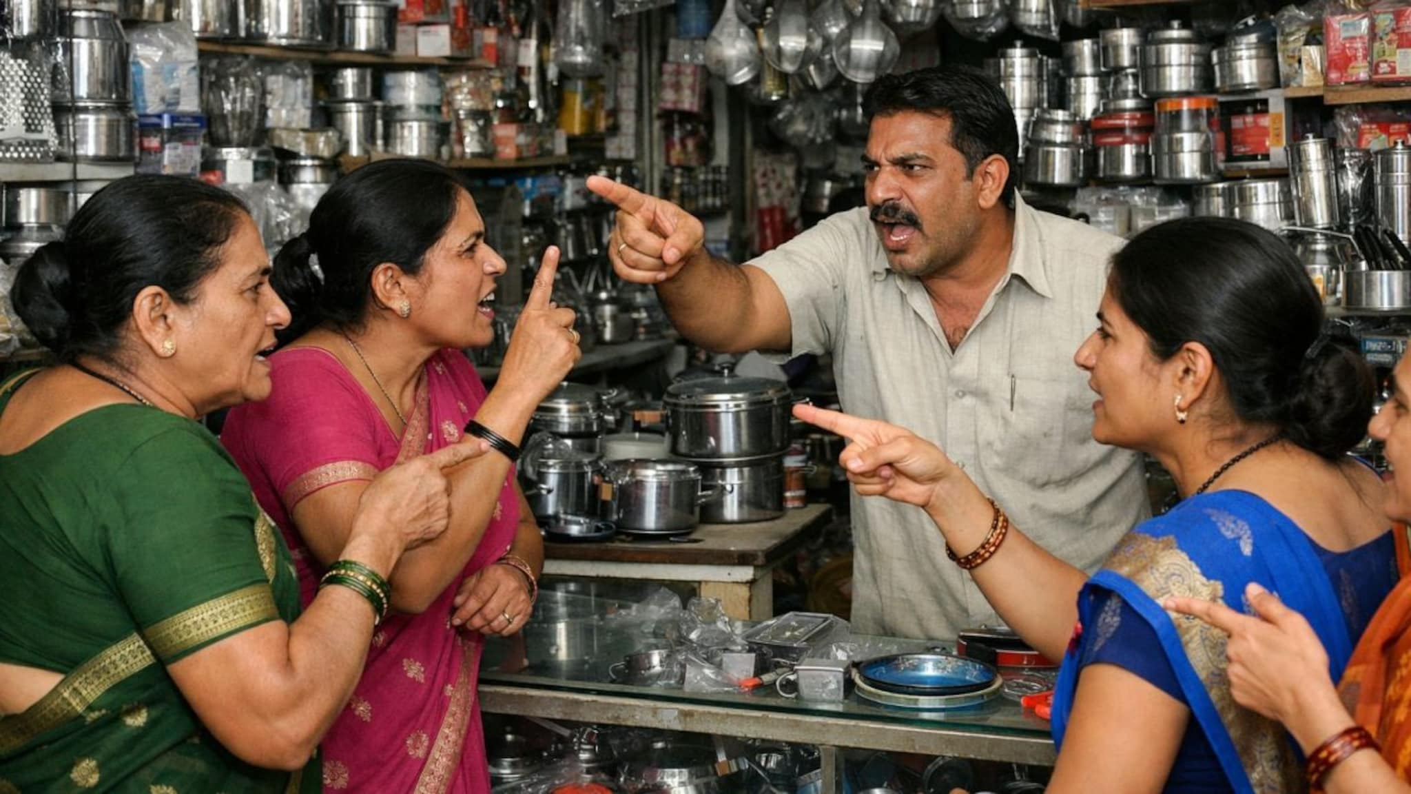 कल्याणमध्ये मराठी महिलेला शिवीगाळ, भाव जास्त लावण्यावरून भांड्यांच्या दुकानातच त