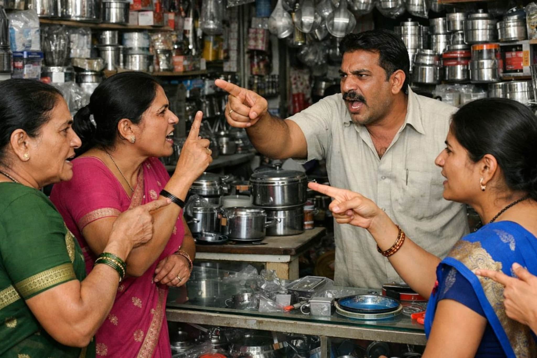 कल्याणमध्ये मराठी महिलेला शिवीगाळ, भाव जास्त लावण्यावरून भांड्यांच्या दुकानातच त