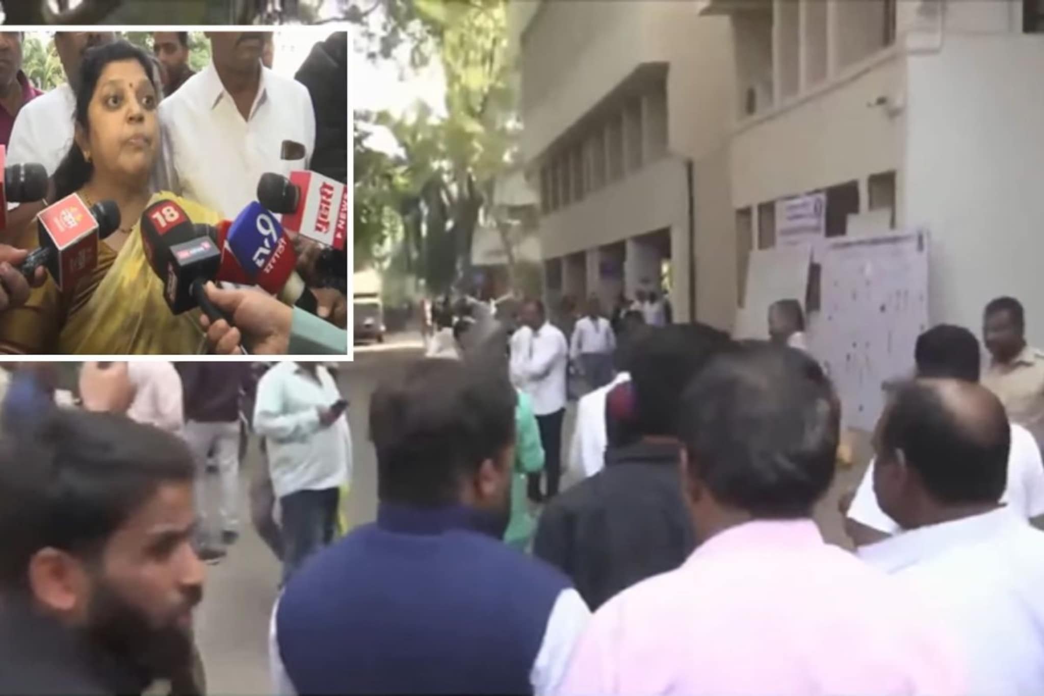 भाजपच्या दोन उमेदवारांमध्ये हाणामारी, पाठीमागून अचानक हल्ला, नाशकात तुफान राडा भाजपच्या दोन उमेदवारांमध्ये हाणामारी, पाठीमागून अचानक हल्ला, नाशकात तुफान राडा