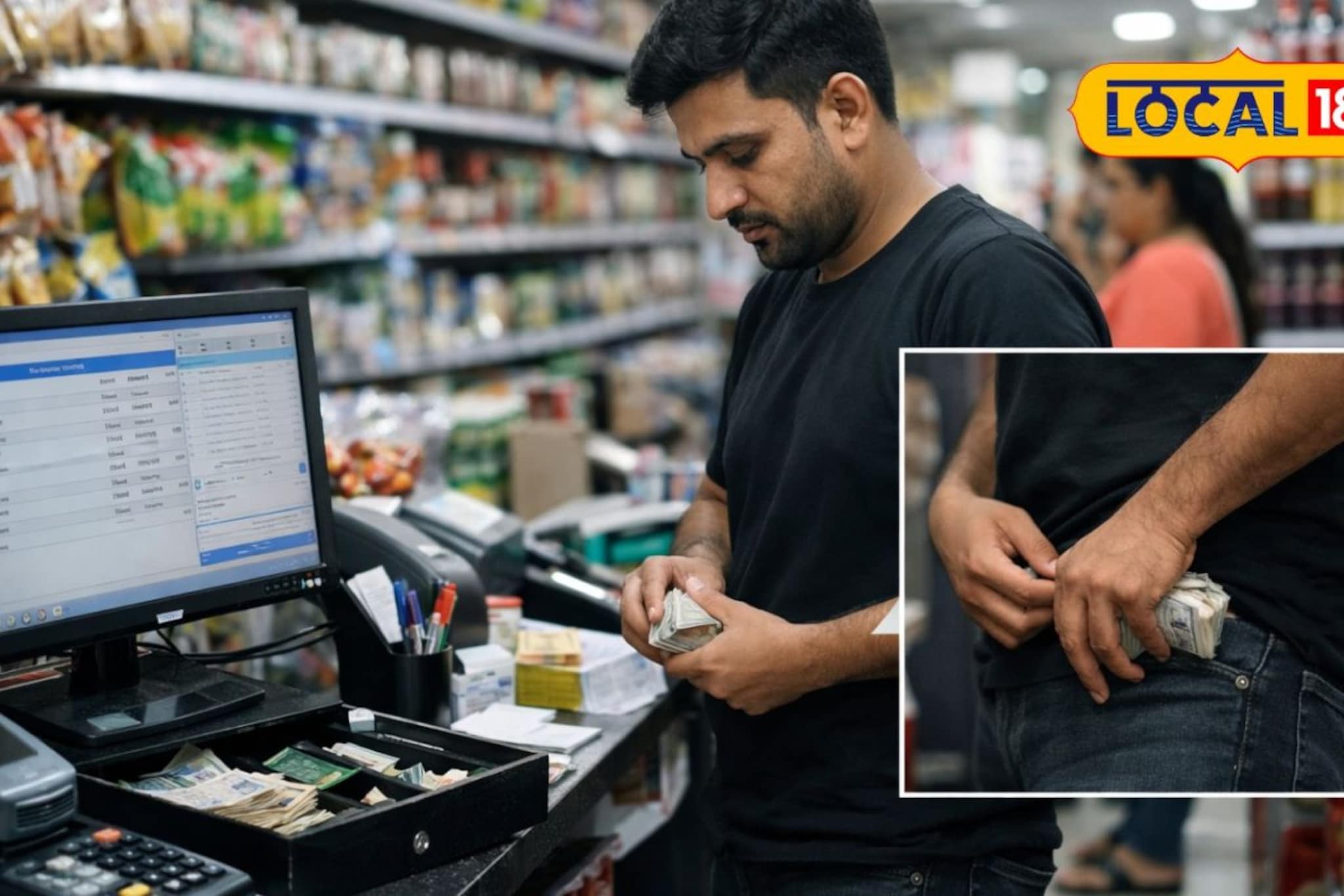 कॅश काऊंटरवर उभं राहून कर्मचाऱ्याने रचला डाव; कामोठेतील त्या दुकानात काय घडलं?