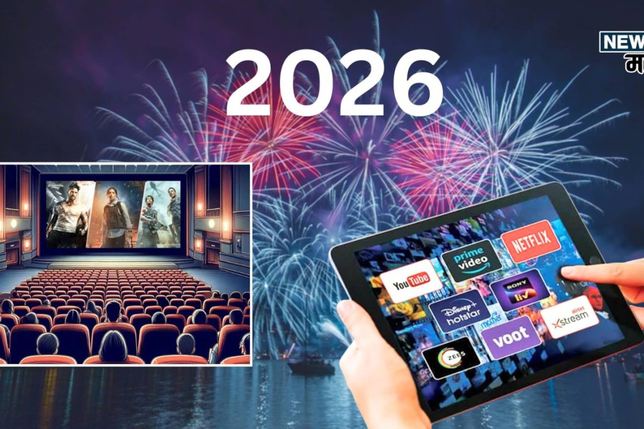 2026मध्ये Full Entertainment ! थिएटरमध्ये मोठ्या सिनेमांची रांग, OTT वर काय काय?