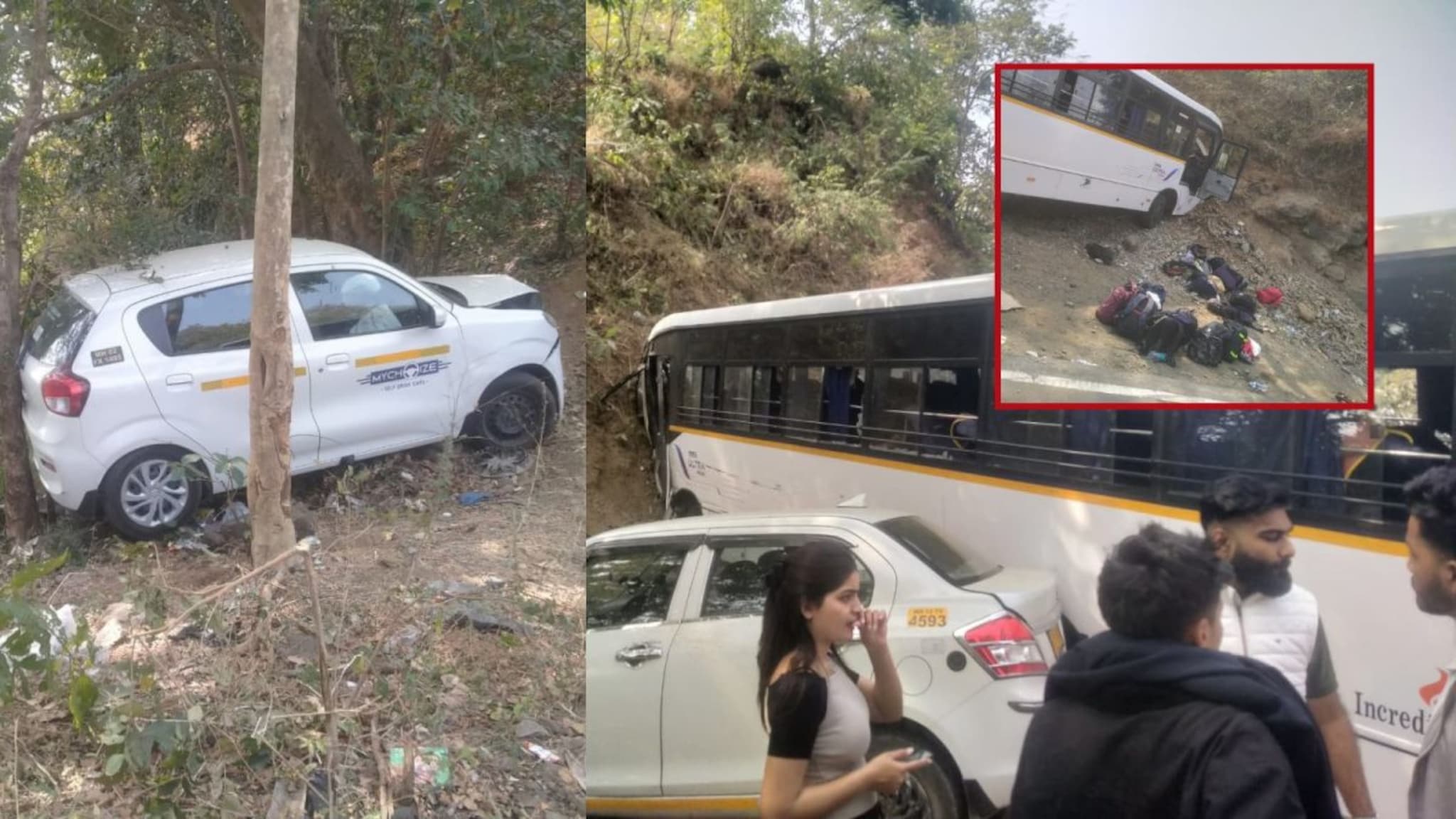 50 जणांना घेऊन जाणाऱ्या बसला ताम्हिणी घाटात भीषण अपघात, कारलाही उडवलं