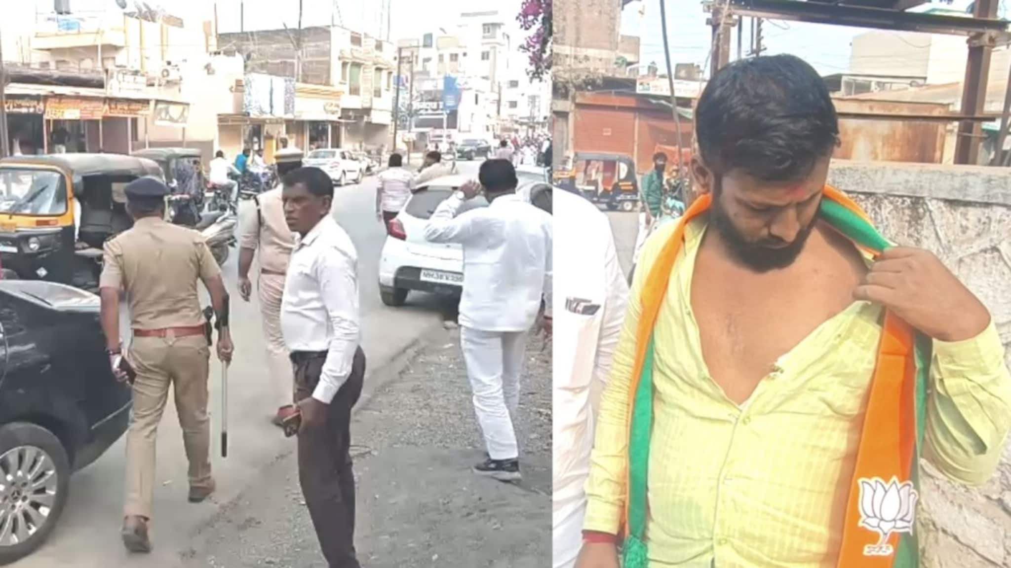 अजित पवार गटाच्या लोकांनी अडवलं, चाकूने वार केला, भाजप कार्यकर्त्याचा आरोप