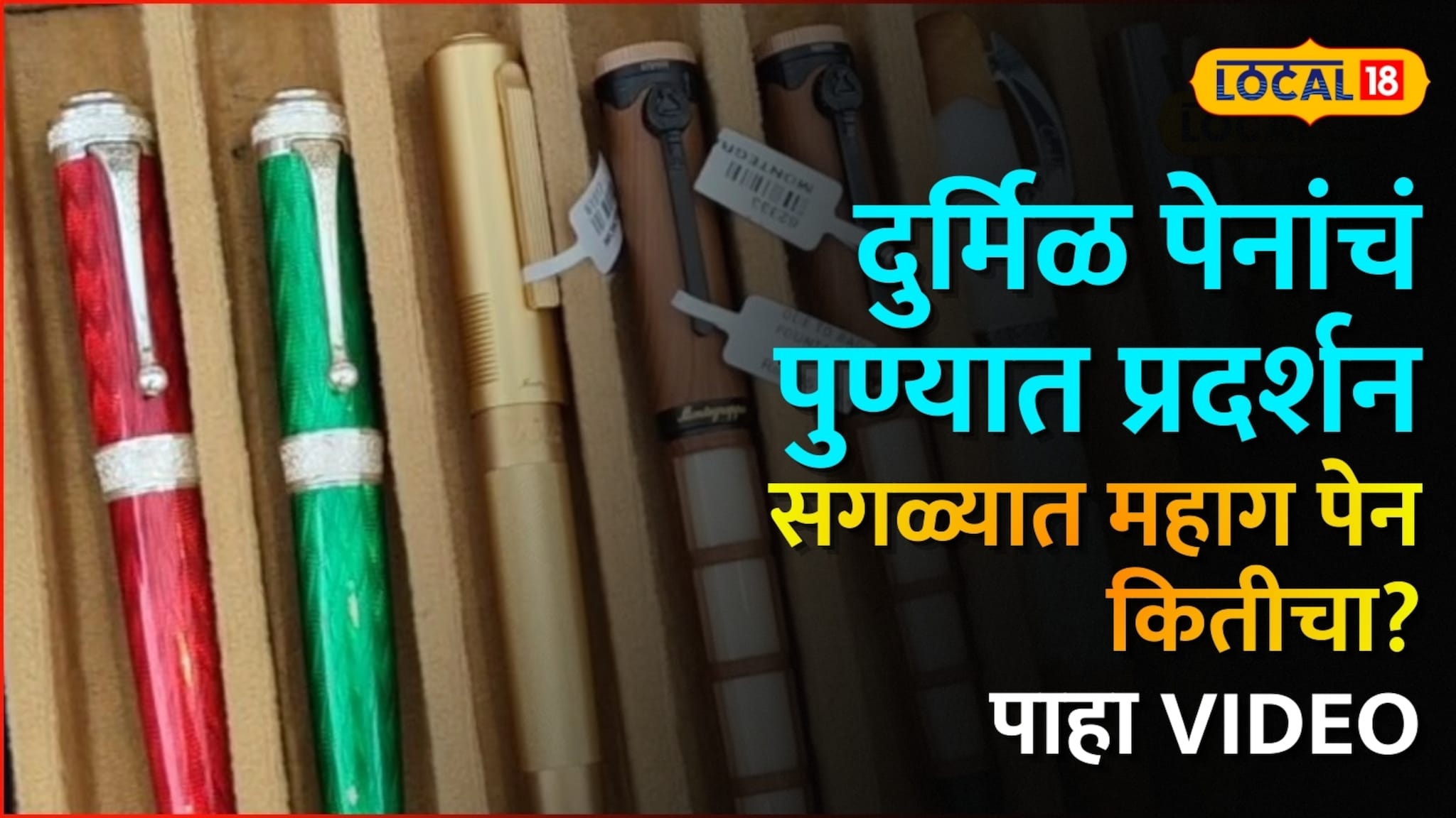 इटली, जपान अन् अमेरिकेतील दुर्मिळ पेनांचं पुण्यात प्रदर्शन; सगळ्यात महाग पेन कितीचा? पाहा Video 