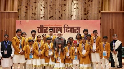 Modi Honors 20 Children with Veer Bal Puraskar on Veer Bal Diwas