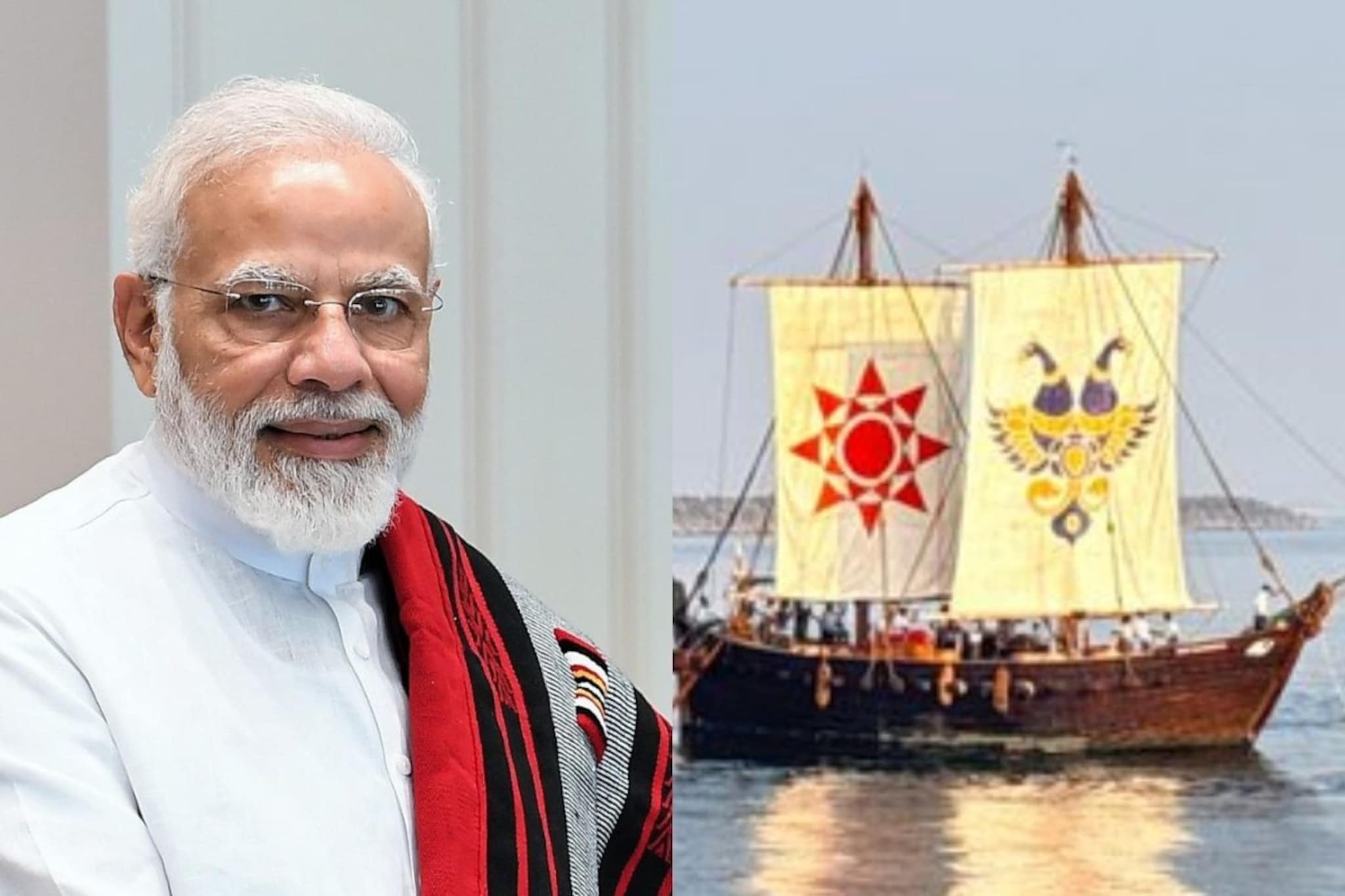 पंतप्रधान नरेंद्र मोदी यांनी प्राचीन भारतीय आयएनएसव्ही कौंडिण्यची केली प्रशंसा पंतप्रधान नरेंद्र मोदी यांनी प्राचीन भारतीय आयएनएसव्ही कौंडिण्यची केली प्रशंसा