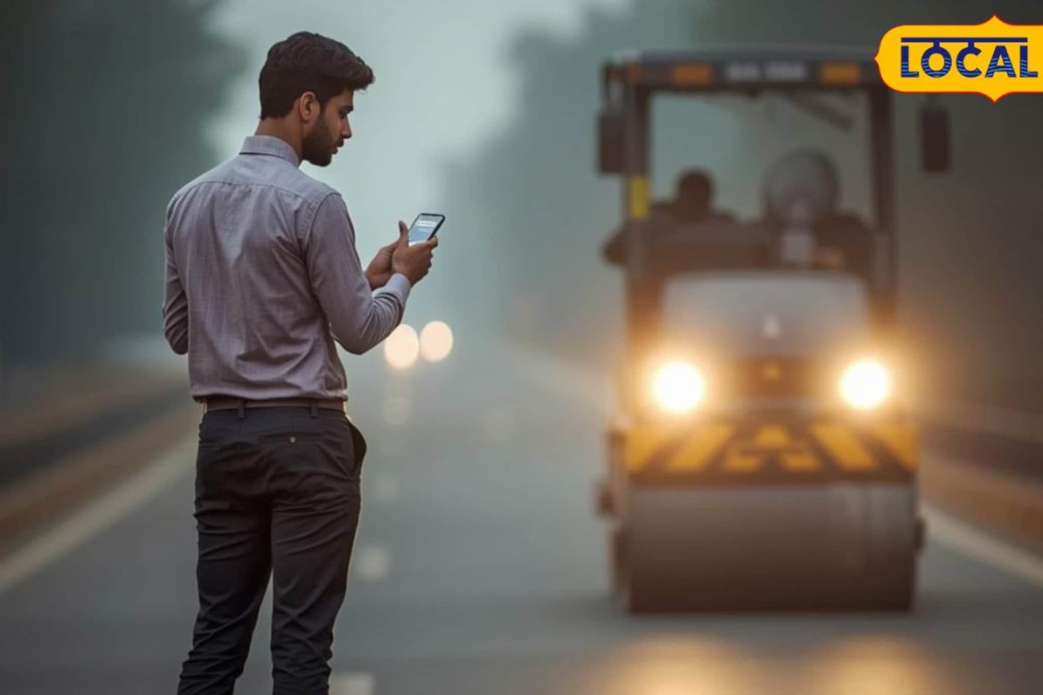 मोबाईल ठरला काळ! एका क्षणाचं दुर्लक्ष अन् इंजिनिअरचा रोड रोलरखाली चिरडून अंत