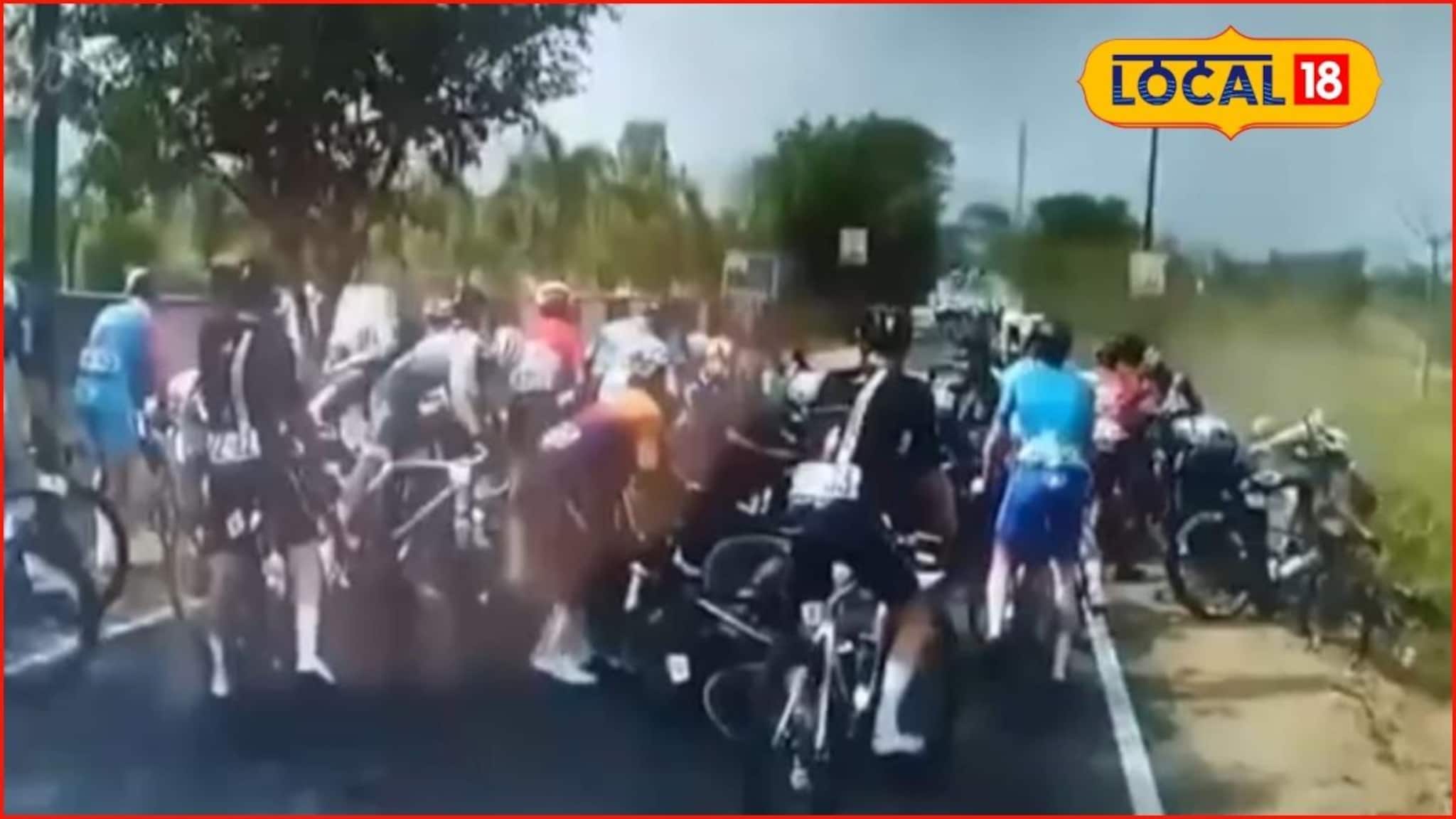 Pune Grand Tour 2026: पुणेरी रस्ता गुळगुळीत, 70 किमी स्पीड अन् एक चूक, सायकल टूरमध्ये विचित्र अपघात, PHOTOS