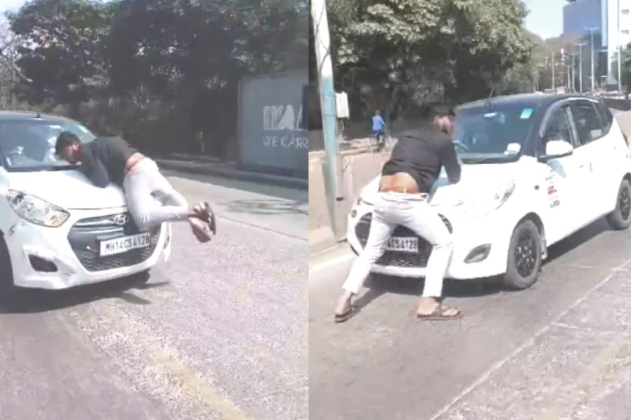 पुणेकर 'हेवी ड्रायव्हर' महिलेचा कहर, कारचं बोनेट पकडलेल्या तरुणाला 2 किमी फरफटत