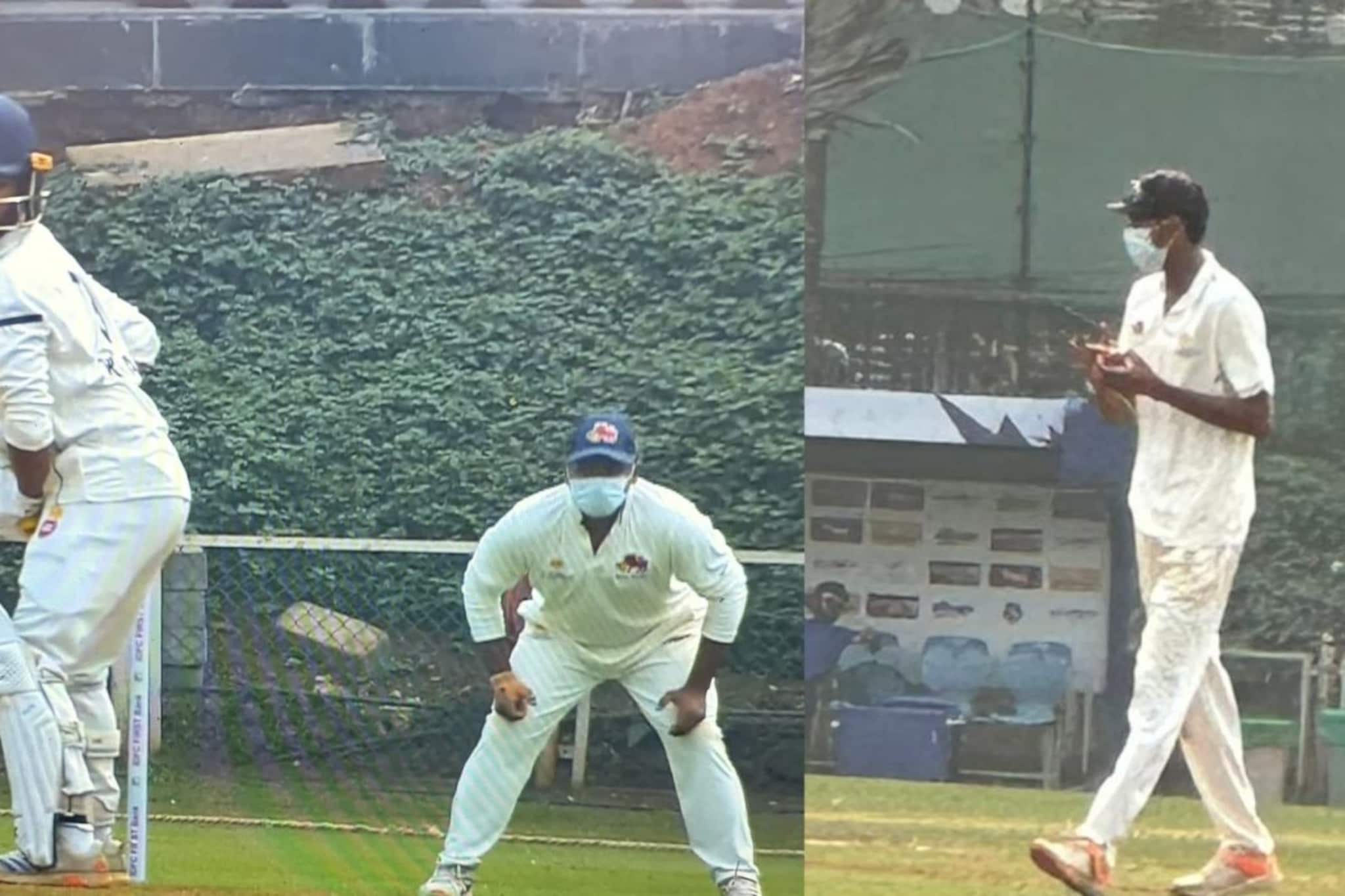 Ranji Trophy : बापरे! सरफराज खानसह मुंबईच्या अनेक खेळाडूंची मैदानात मास्क घालून