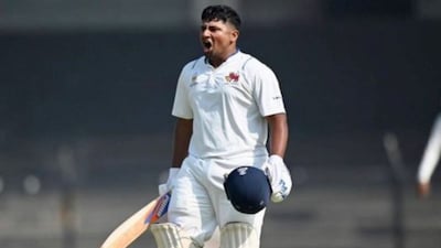 sarfaraj khan hits century