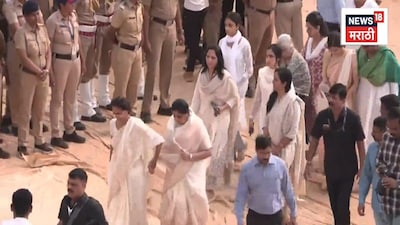 Sunetra Pawar Bids Emotional Farewell to Ajitdada, Supported by Supriya Sule