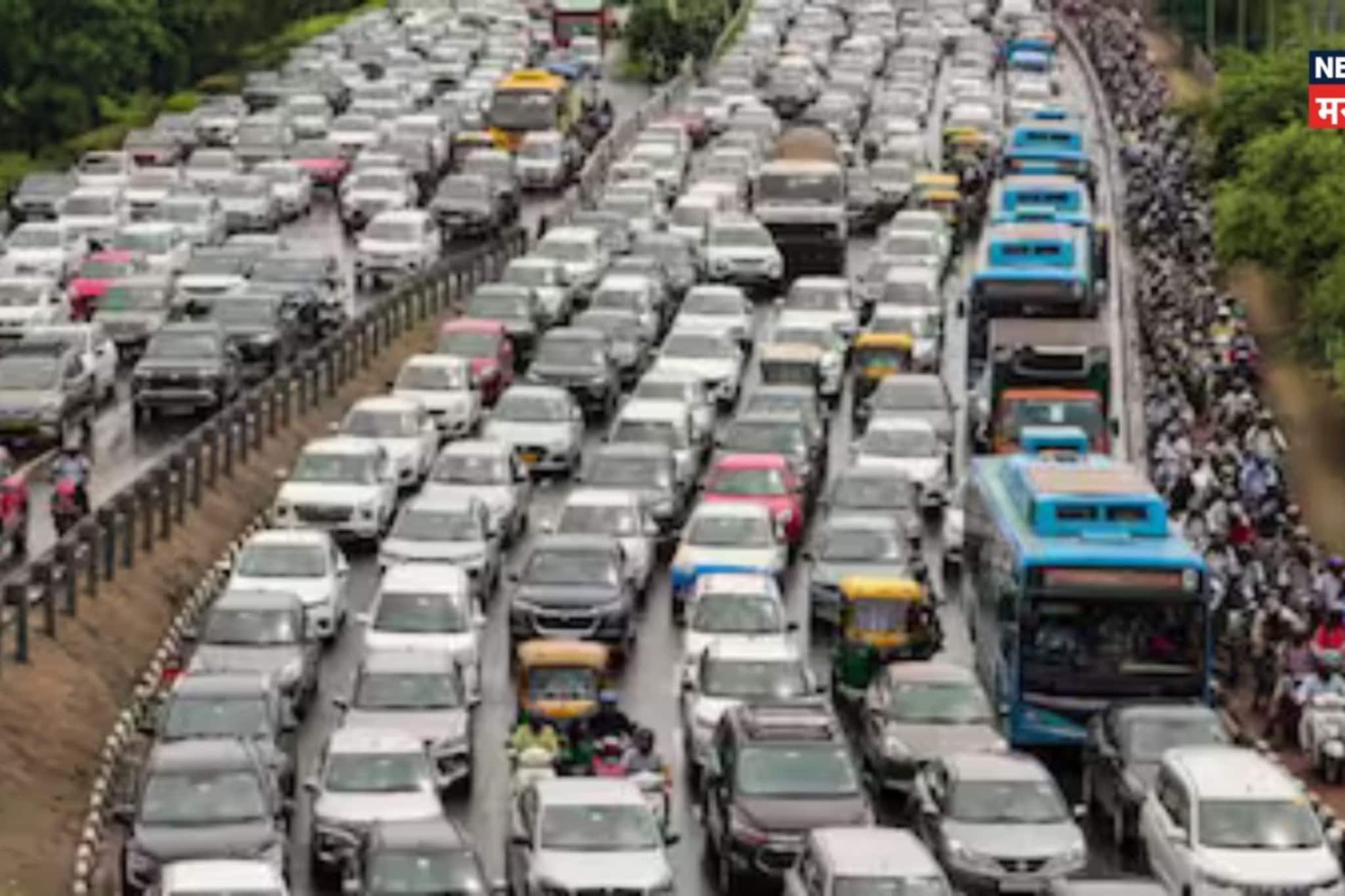 आठवड्याच्या सुरुवातीलाच सर्वात मोठा ट्रॅफिक जाम, 5 किमीपर्यंत लांब रांगा