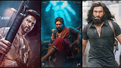 top 7 hindi bollywood movies ranveer singh dhurandhar allu arjun pushpa 2 shah rukh khan jawan and pathan sunny deol gadar 2 see all movies in ott