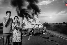 मध्यरात्री वाशिमच्या नागरिकांची उडाली झोप, घरासमोरच्या गाड्या पेटवल्या, 'सायको'ची दहशत