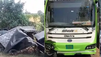 Amravati Horror: ST Bus Collides with Auto, Four Dead Including School Child