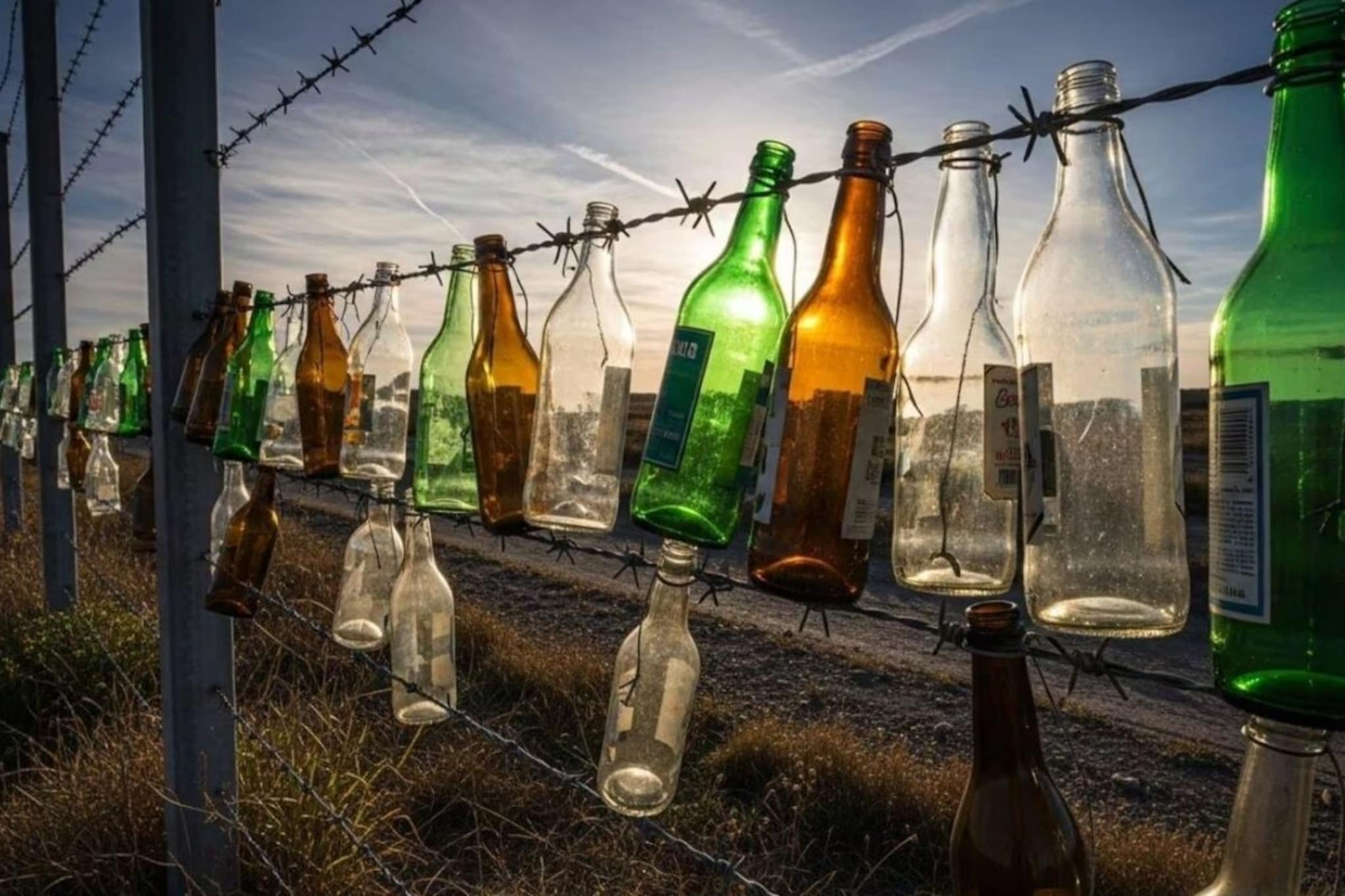 भारताच्या बॉर्डरवर लटकवलेल्या आहेत काचेच्या रिकाम्या बाटल्या, कारण काय?