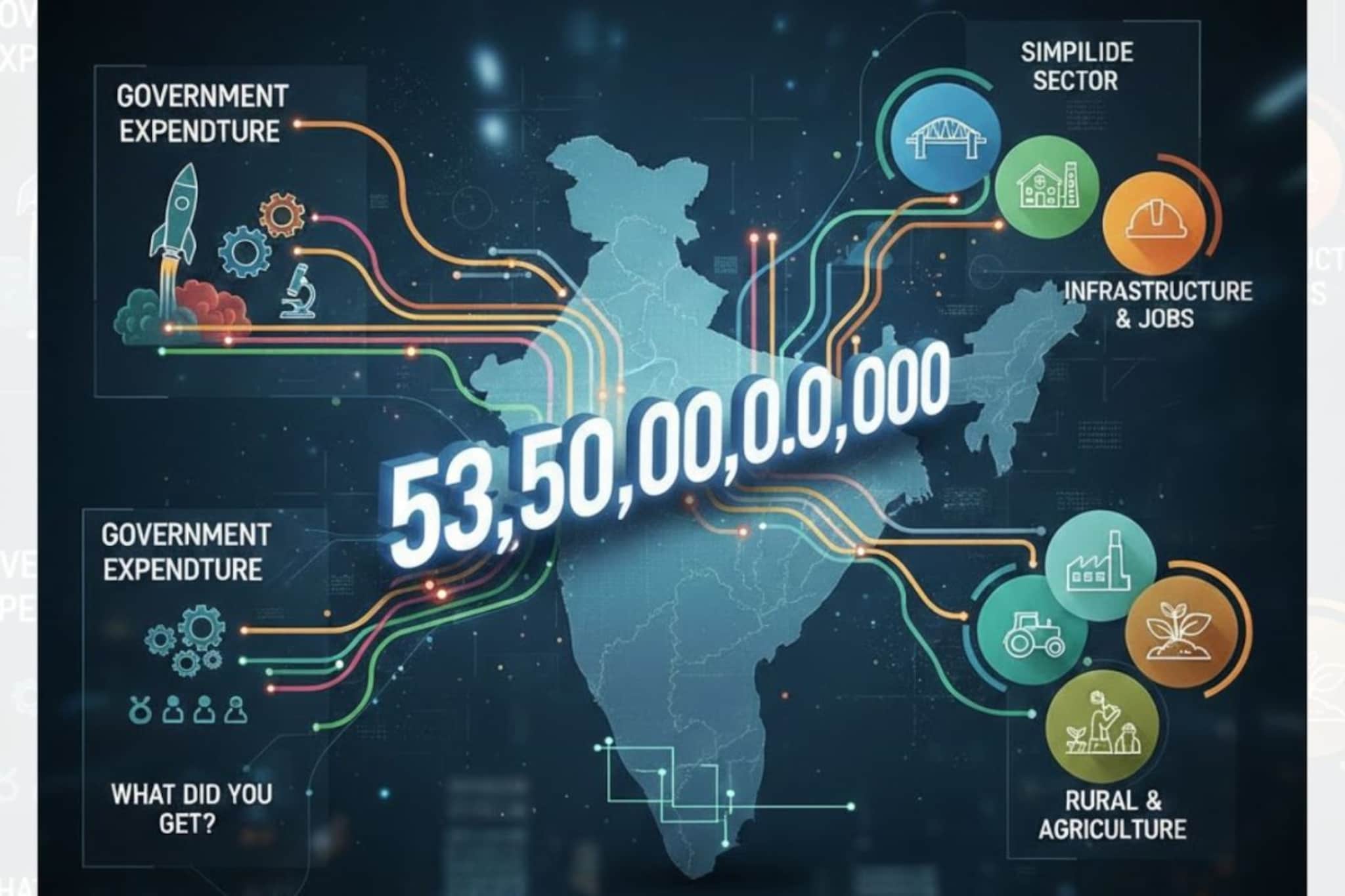 53,50,00,00,00,000! सरकार खर्चात नंबर वन; तुम्हाला काय मिळाले? Infographics 53,50,00,00,00,000! सरकार खर्चात नंबर वन; तुम्हाला काय मिळाले? Infographics