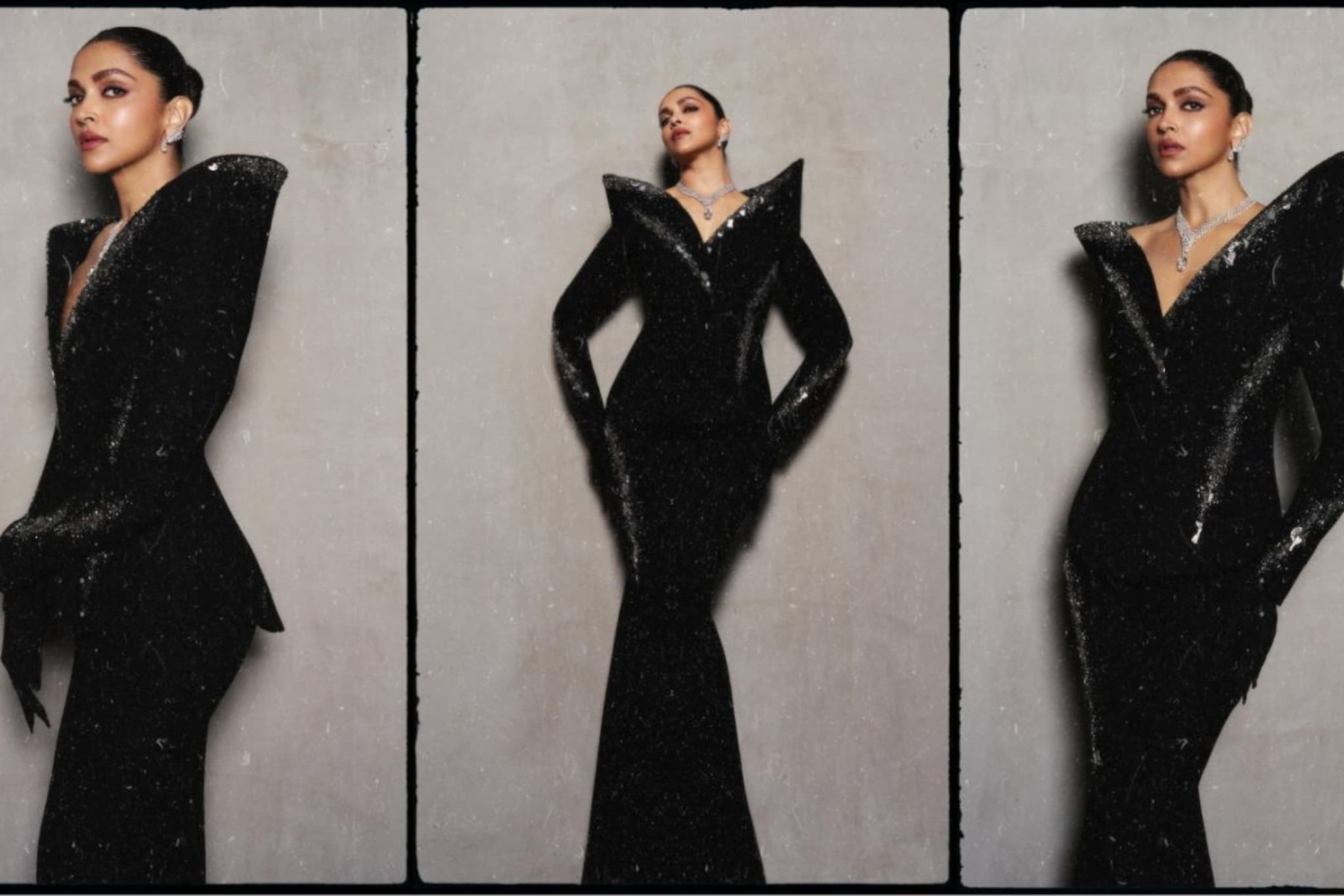 ब्लॅक गाऊनमध्ये दीपिका पादुकोणचा किलर लूक, ग्लॅमरस अवतार पाहून फॅन्स फिदा