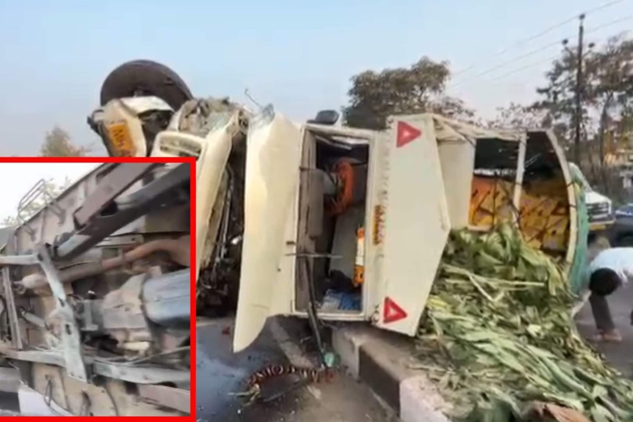 मुंबई-पुणे महामार्गावर विचित्र अपघात, सुस्साट सुटलेल्या ट्रकची तीन वाहनांना धडक