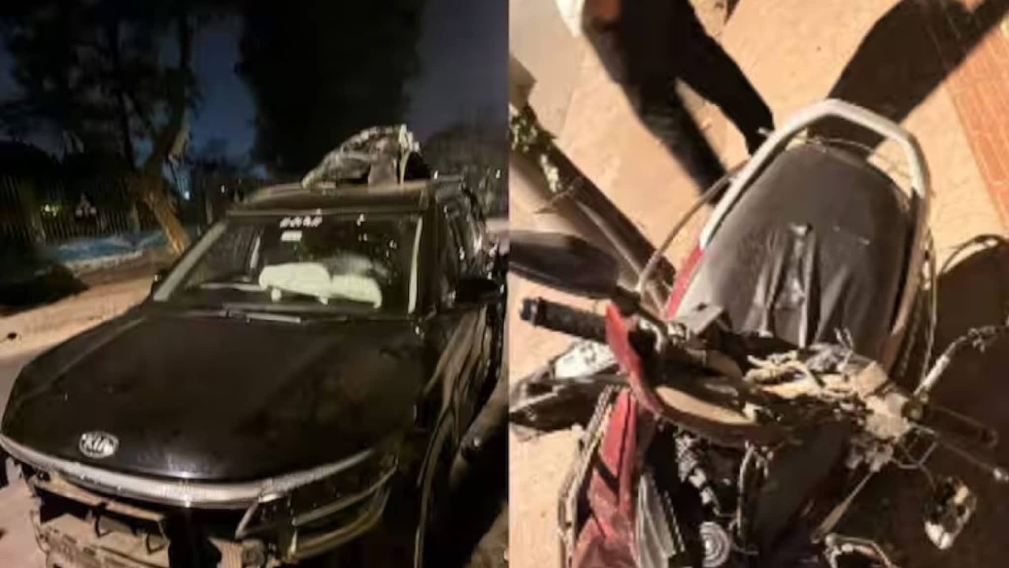 धनिक बापाचा अल्पवयीन मुलगा मुंबईच्या रस्त्यावर सुसाट!  Kia ने स्कुटीला चिरडलं