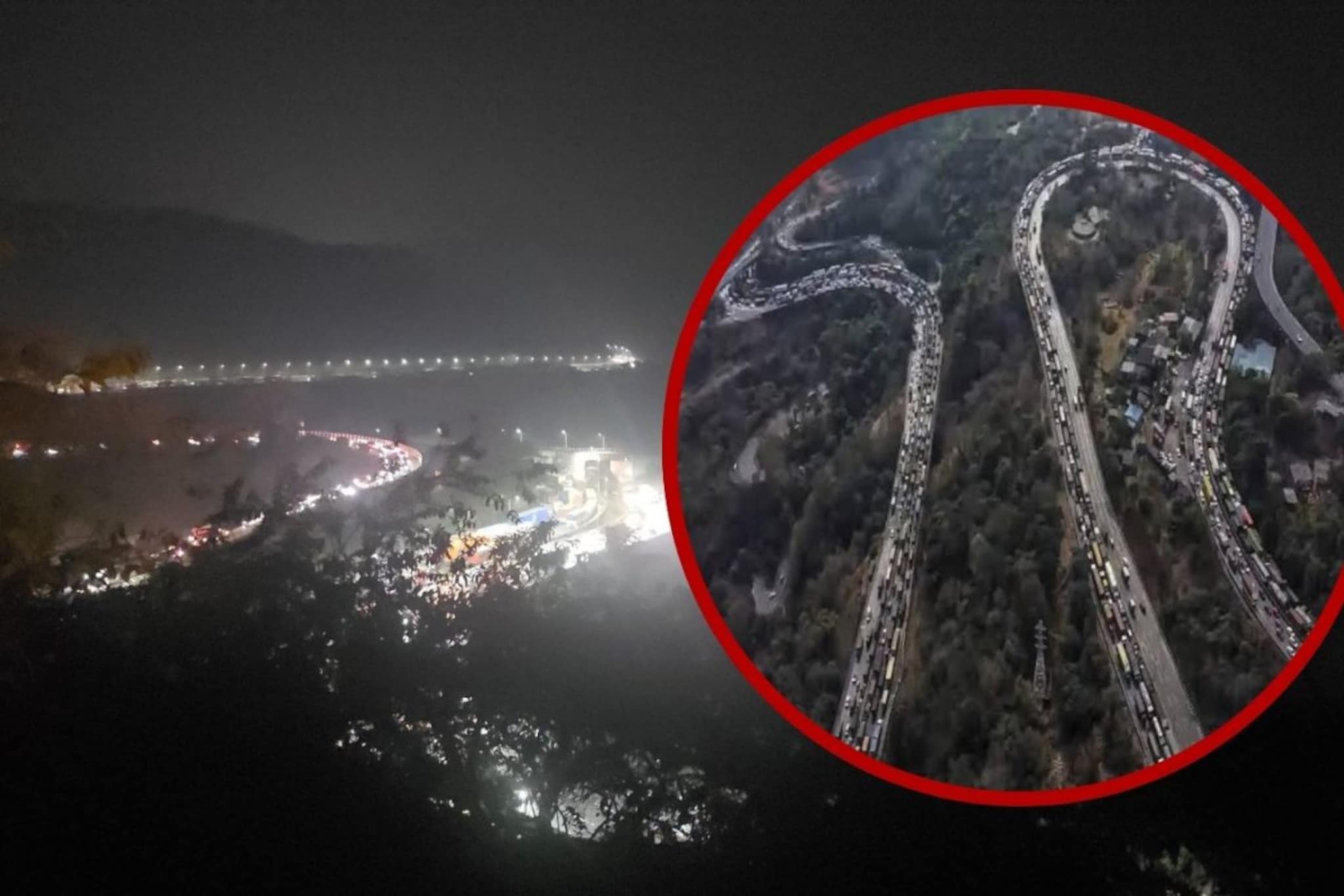 Mumbai Pune Expressway TraffiC Update: मुंबई-पुणे एक्स्प्रेस वे पुन्हा 'जाम' Mumbai Pune Expressway TraffiC Update: मुंबई-पुणे एक्स्प्रेस वे पुन्हा 'जाम'