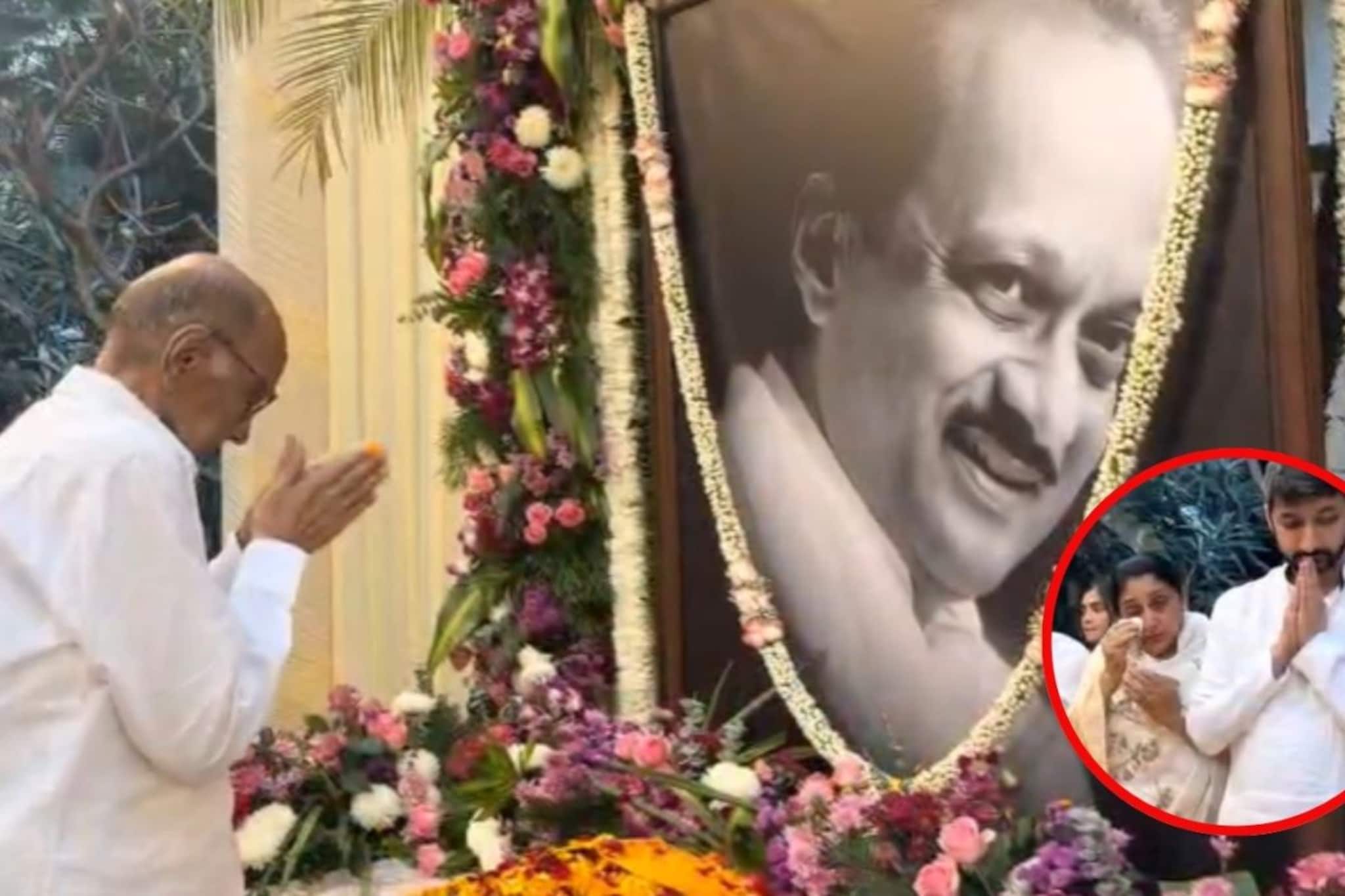 साहेबांनी दादांसमोर हात जोडले, सुनेत्रा पवार हुंदक्यांनी दाटल्या, इमोशनल Video