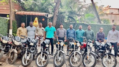 Pune Police Busts Bike Theft Ring: 10 Stolen Two-Wheelers Recovered