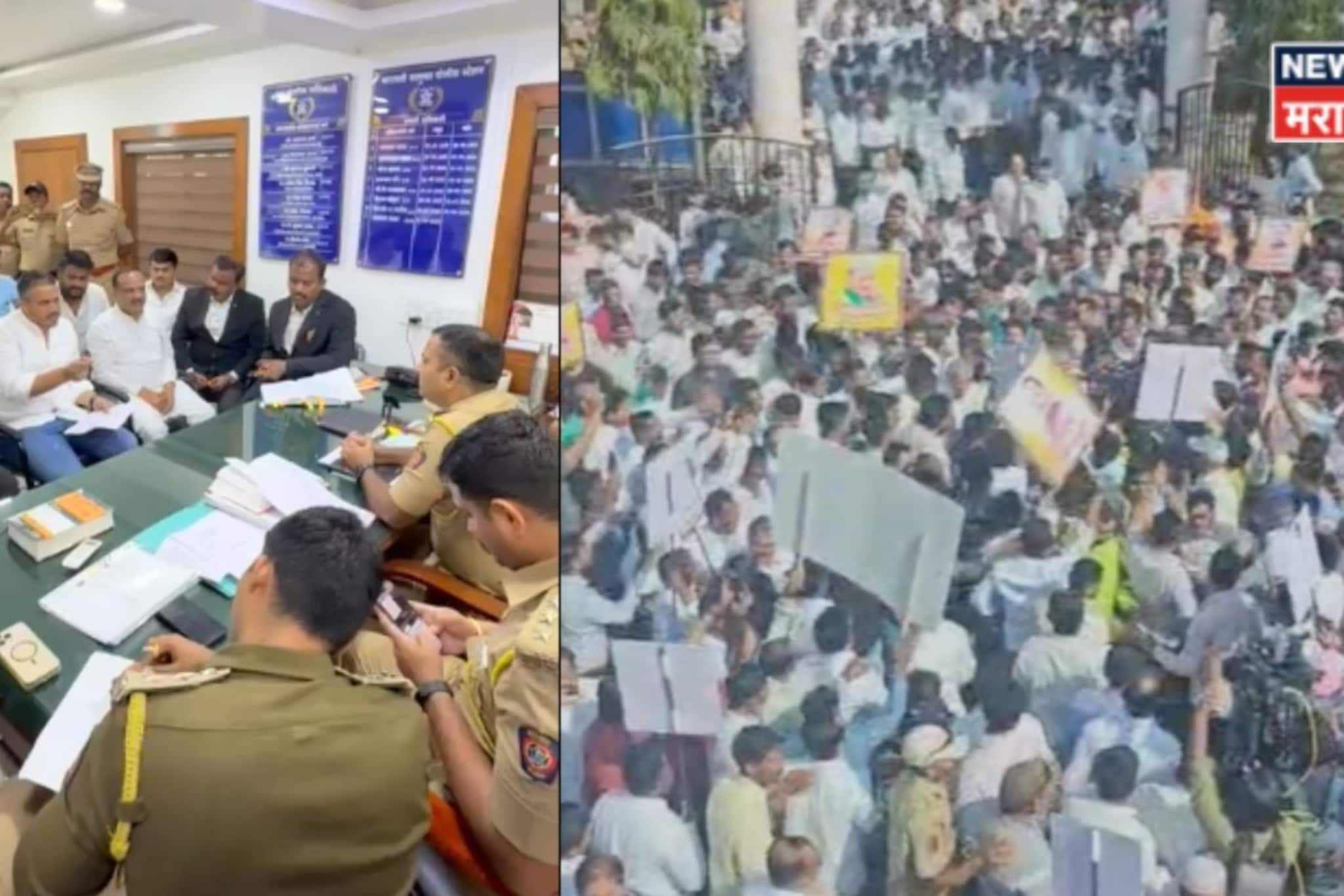 अजितदादांच्या अपघात प्रकरणात FIR ची मागणी, रोहित पवार ४० मिनिटांपासून पोलीस ठाण्