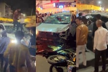 सांगलीत भरधाव इनोव्हाची चार दुचाकी आणि पादचाऱ्यांना धडक, गाड्यांचा चक्काचूर, संतप्त नागरिकांनी इनोव्हा फोडली