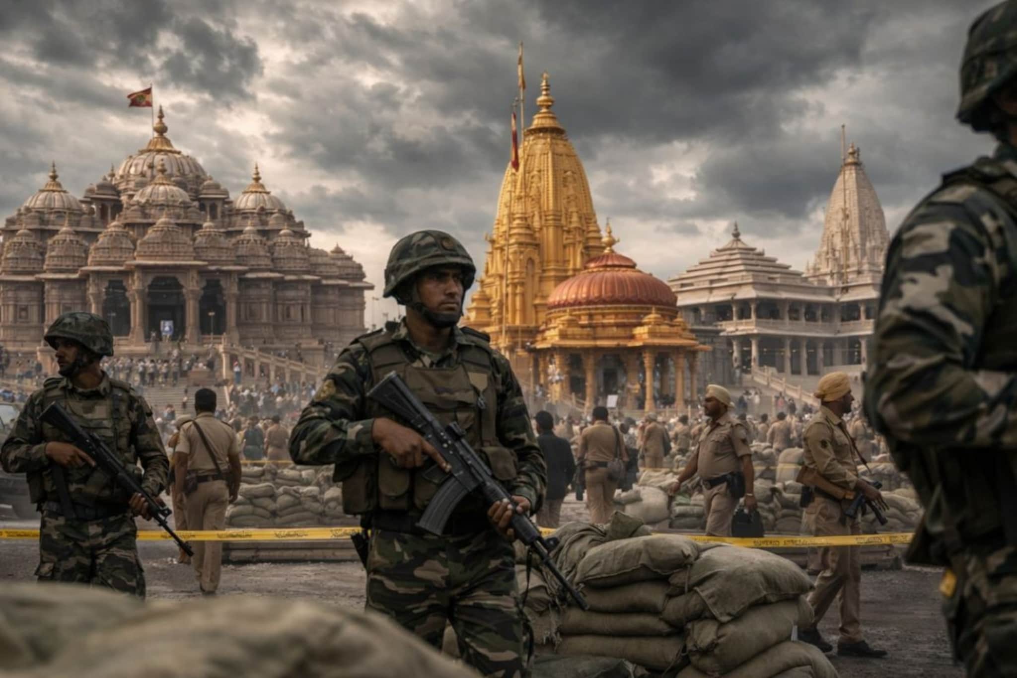 अक्षरधाम अन् अयोध्येतील मंदिरांना धोका; चॅटमधून फुटले 'जुल्म का बदला'चे बिंग अक्षरधाम अन् अयोध्येतील मंदिरांना धोका; चॅटमधून फुटले 'जुल्म का बदला'चे बिंग