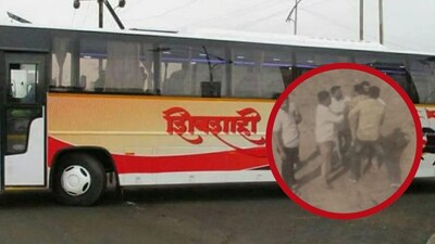पुणे-सोलापूर रोड पर शिवशाही बस चालक की बेरहमी से पिटाई, वीडियो वायरल.