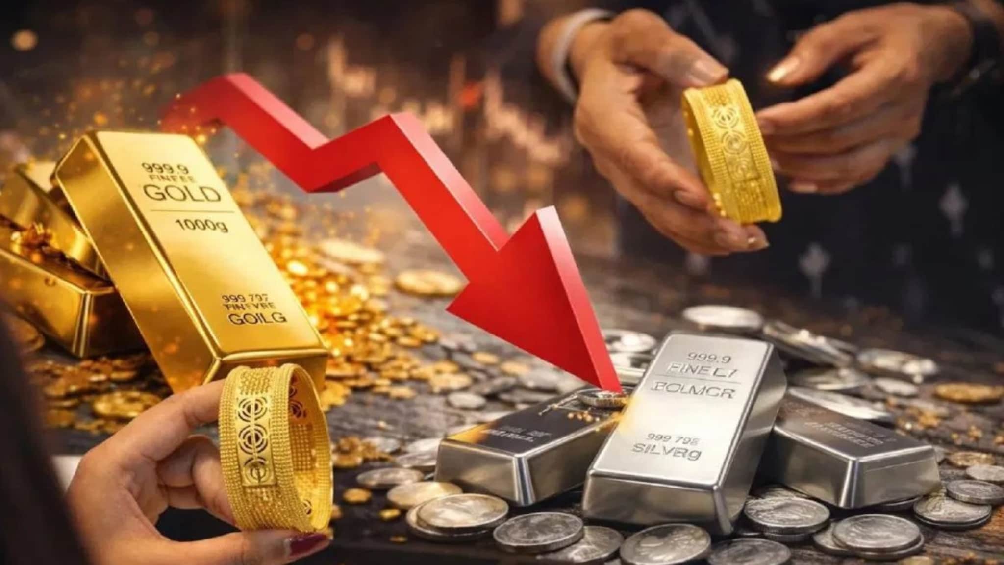 सोन्या-चांदीच्या किंमतीत हाहाकार! चांदीच्या दरात आजही पडझड, सोन्याचा भाव काय?