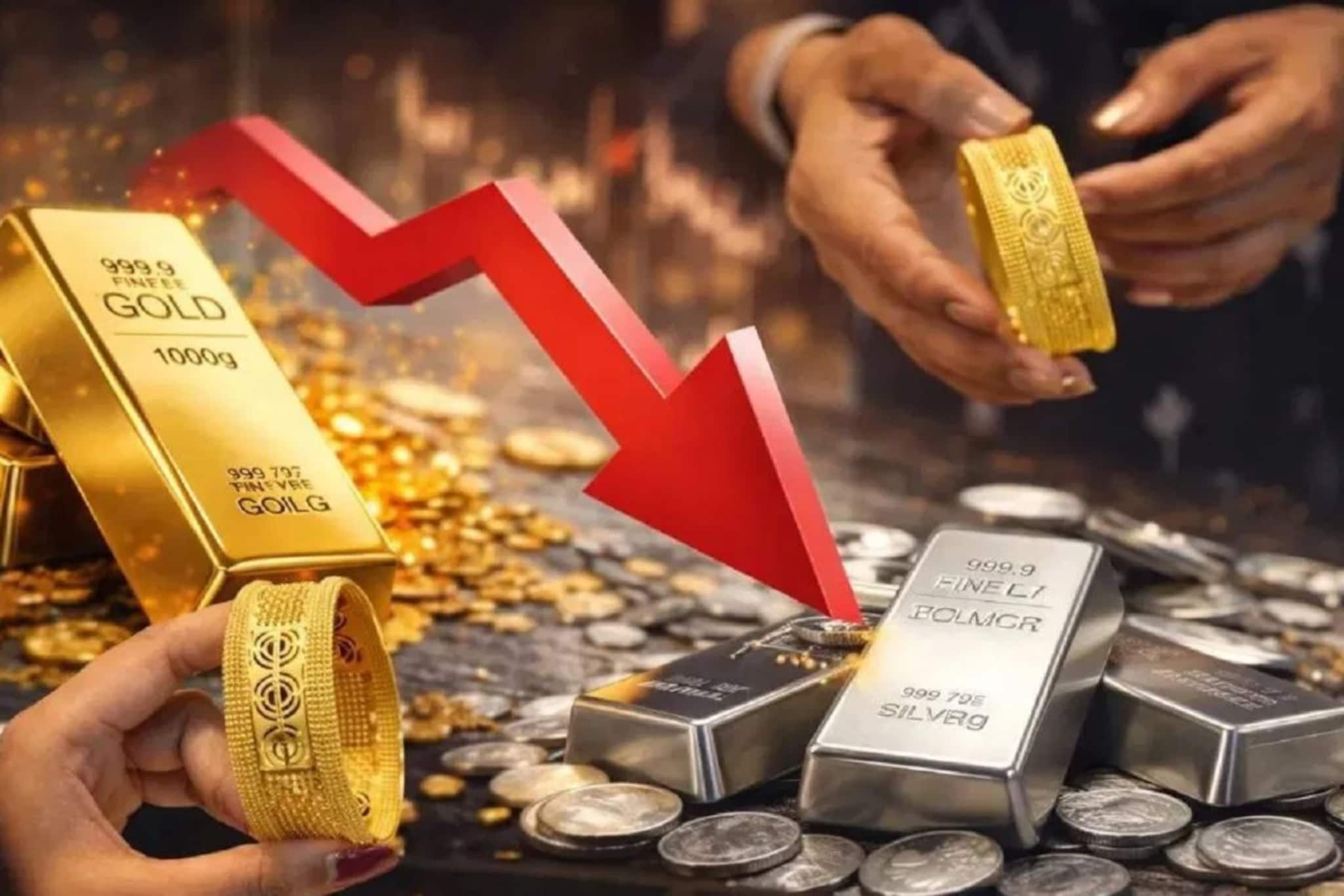 सोन्या-चांदीच्या किंमतीत हाहाकार! चांदीच्या दरात आजही पडझड, सोन्याचा भाव काय?