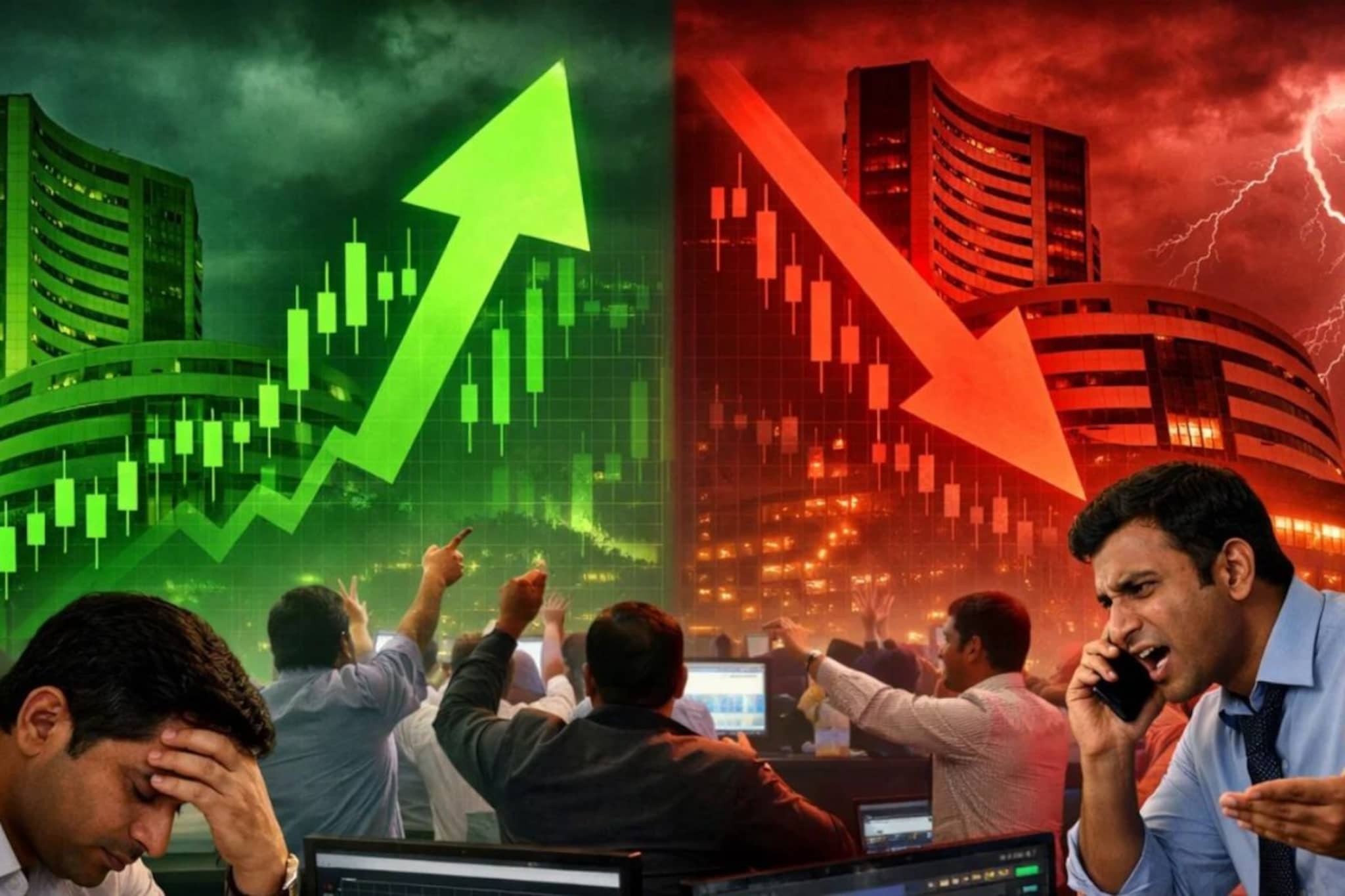 बाजारात एका रात्रीत बदललं गणित, मोठे उलटसुलट संकेत; ॲक्शन डे मुळे वातावरण तापलं बाजारात एका रात्रीत बदललं गणित, मोठे उलटसुलट संकेत; ॲक्शन डे मुळे वातावरण तापलं