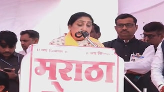 VIDEO| डोळ्यात पाणी आणि शब्द जड....शिवनेरीत उपमुख्यमंत्री सुनेत्रा पवार भावुक