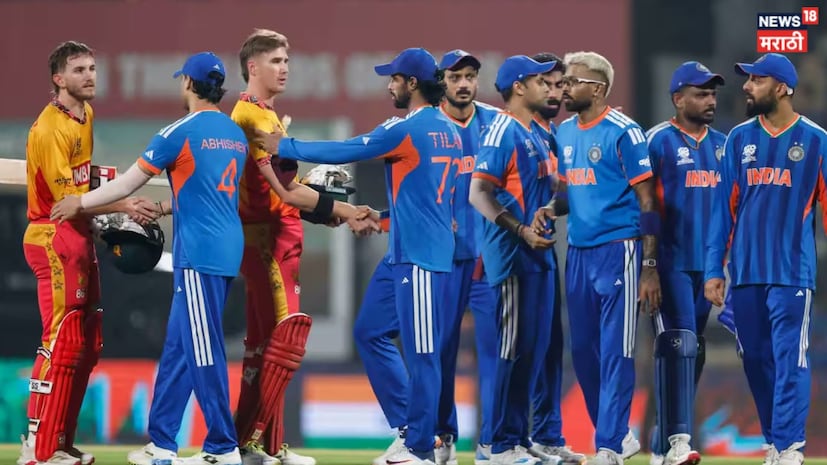 टीम इंडियाने चेन्नई चिन्नास्वामी स्टेडियमवर झिम्बाब्वेचा 72 धावांनी पराभव केला. टीम इंडियाच्या आक्रमक बॅटिंगमुळे हा विजय सोपा झाला. पण आता सेमीफायनल गाठणं अवघड असणार आहे. टीम इंडियाने चेन्नई चिन्नास्वामी स्टेडियमवर झिम्बाब्वेचा 72 धावांनी पराभव केला. टीम इंडियाच्या आक्रमक बॅटिंगमुळे हा विजय सोपा झाला. पण आता सेमीफायनल गाठणं अवघड असणार आहे.